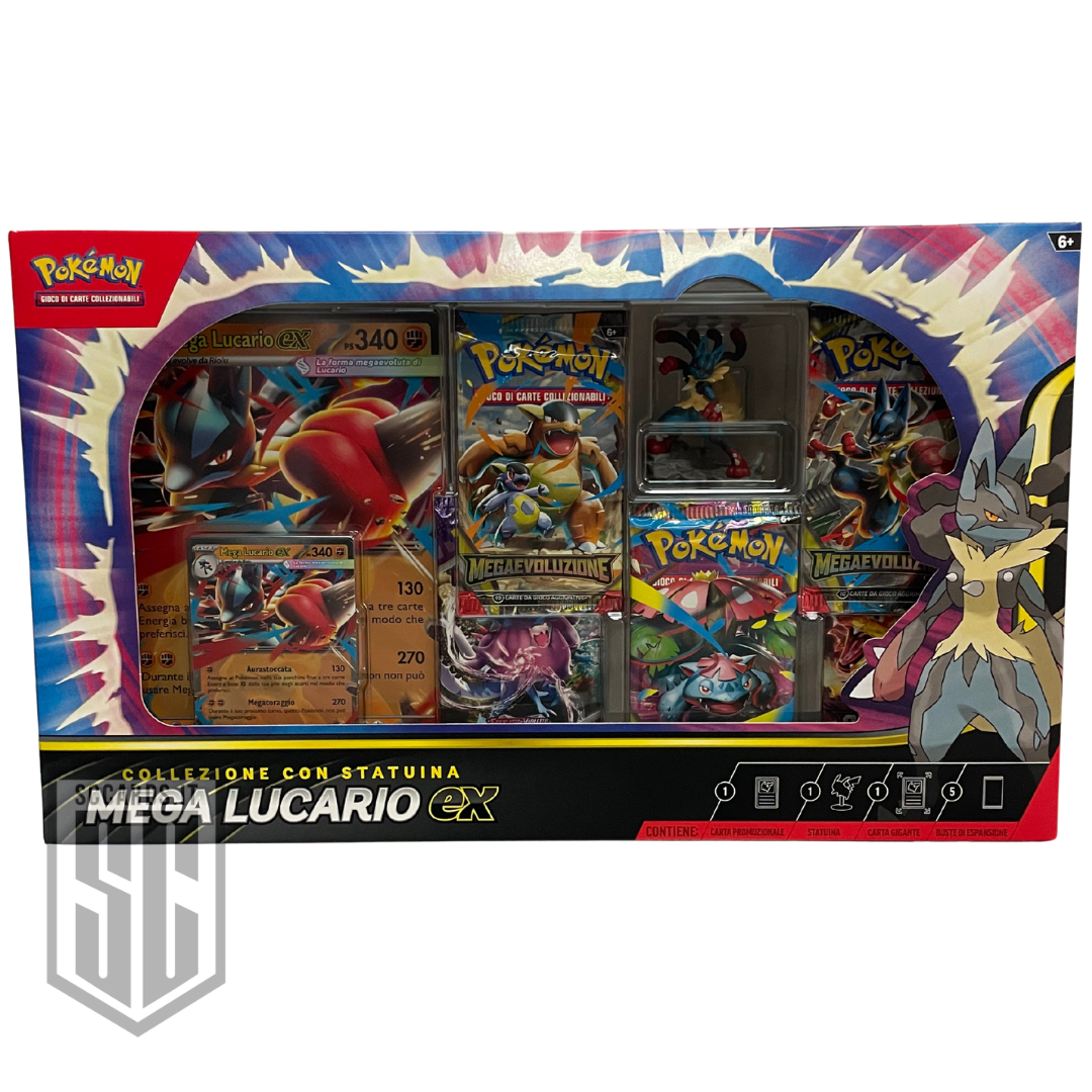 Pokemon Mega Lucario Ex Collezione Con Statuina 2025
