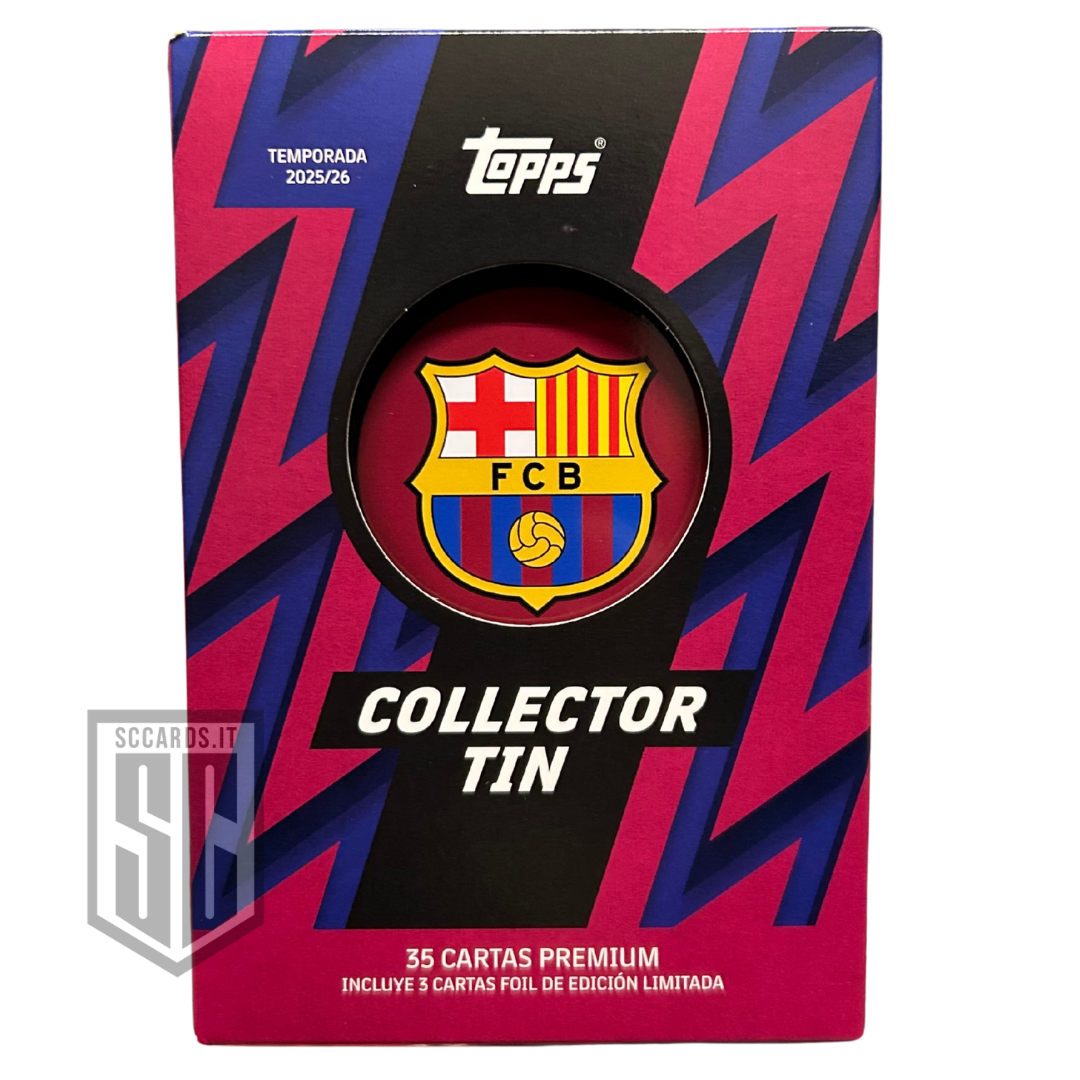 Topps FC Barcelona Collector Tin Box 2025/26-SEALED CASE-(24 Box)