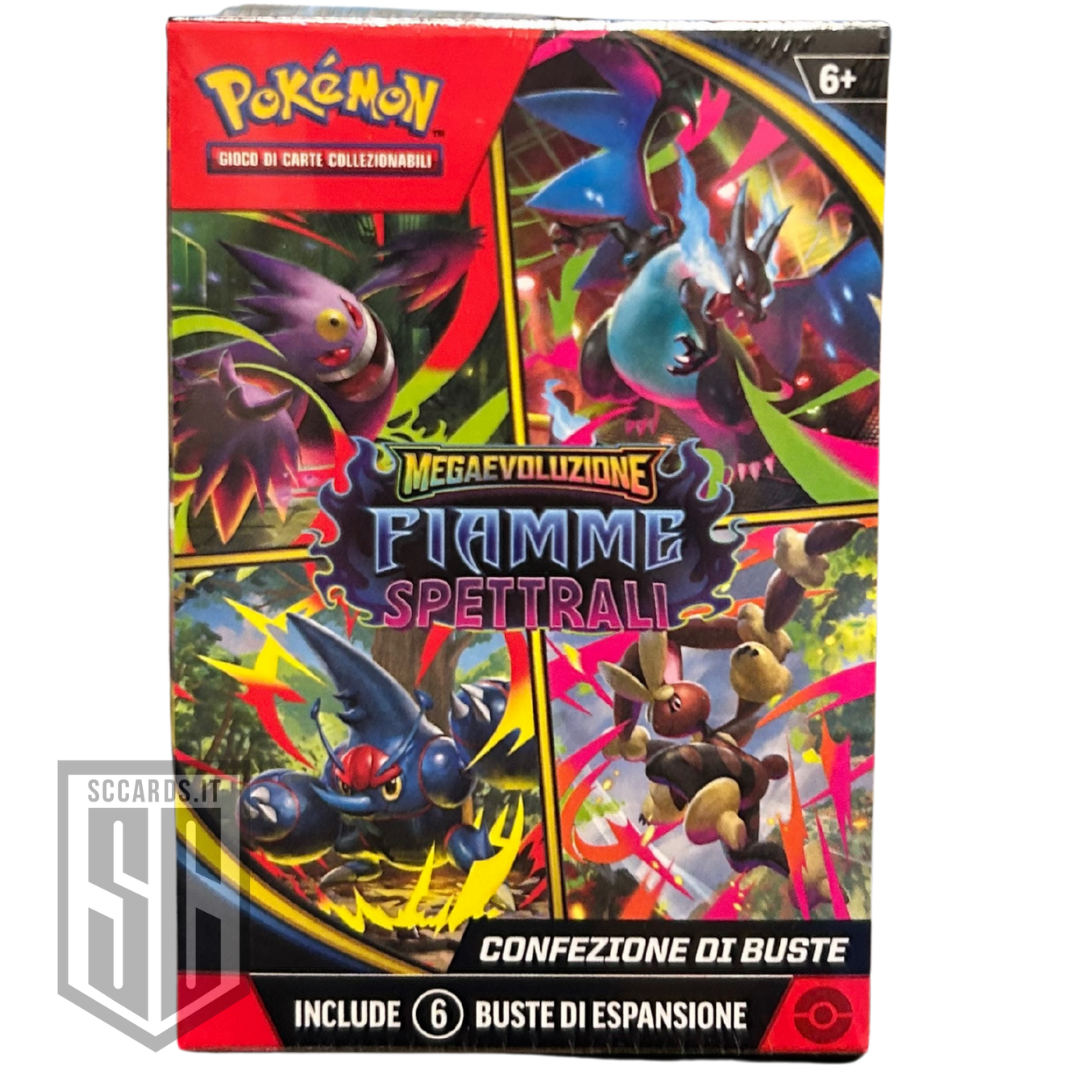 Pokemon Bundle 6 Buste Fiamme Spettrali Megaevoluzione 2025 (ITA)