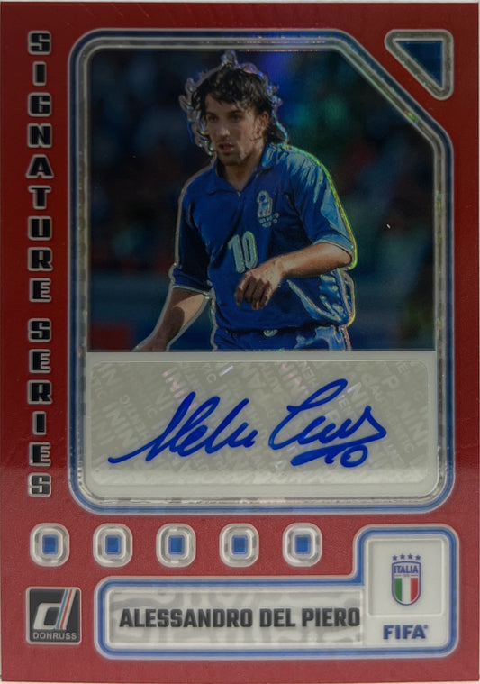Alessandro Del Piero 41/49 Autograph Signature Series Red Donruss 2023/24