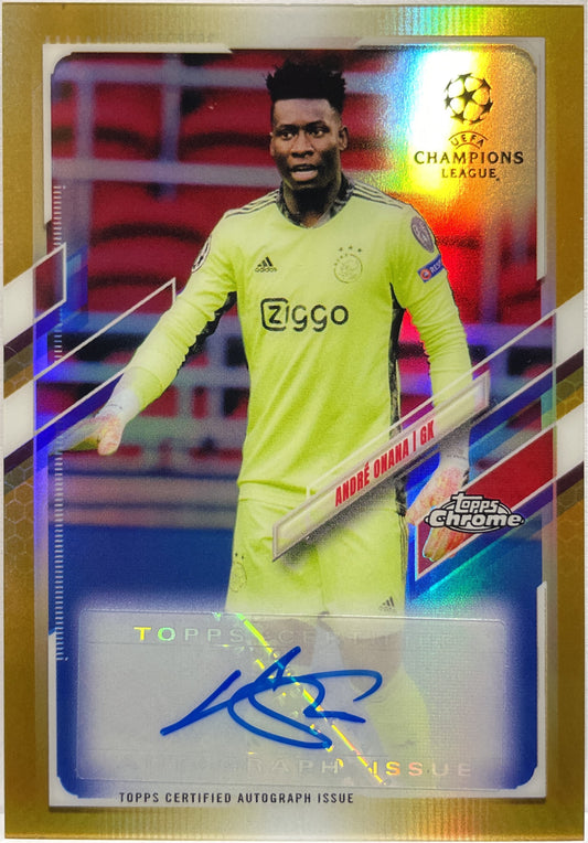 Andre Onana 21/50 Autograph Gold Topps Chrome UCL 2020/21