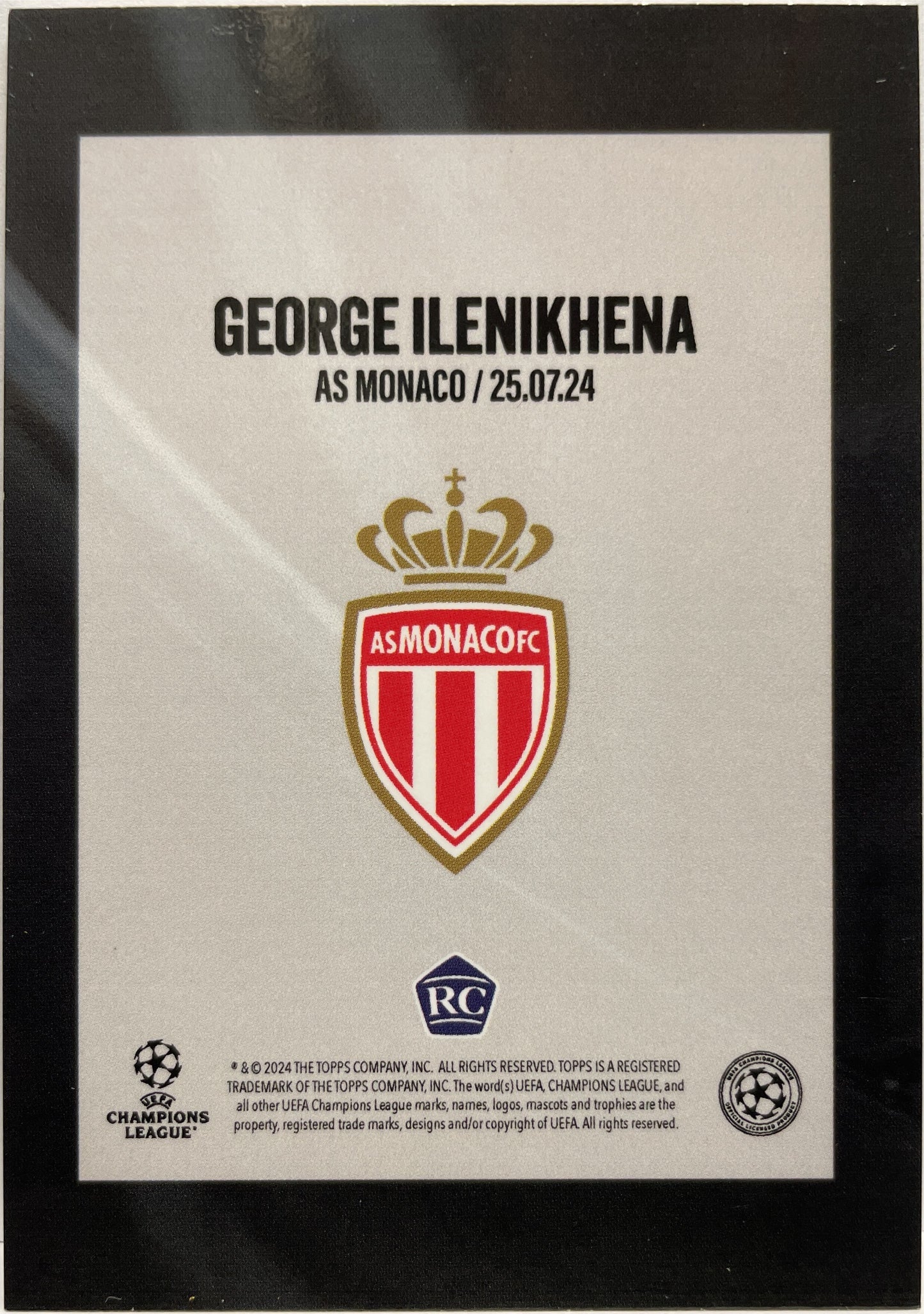 George Ilenikhena 41/49 Rookie Topps Fabrizio Romano Here We Go 2024