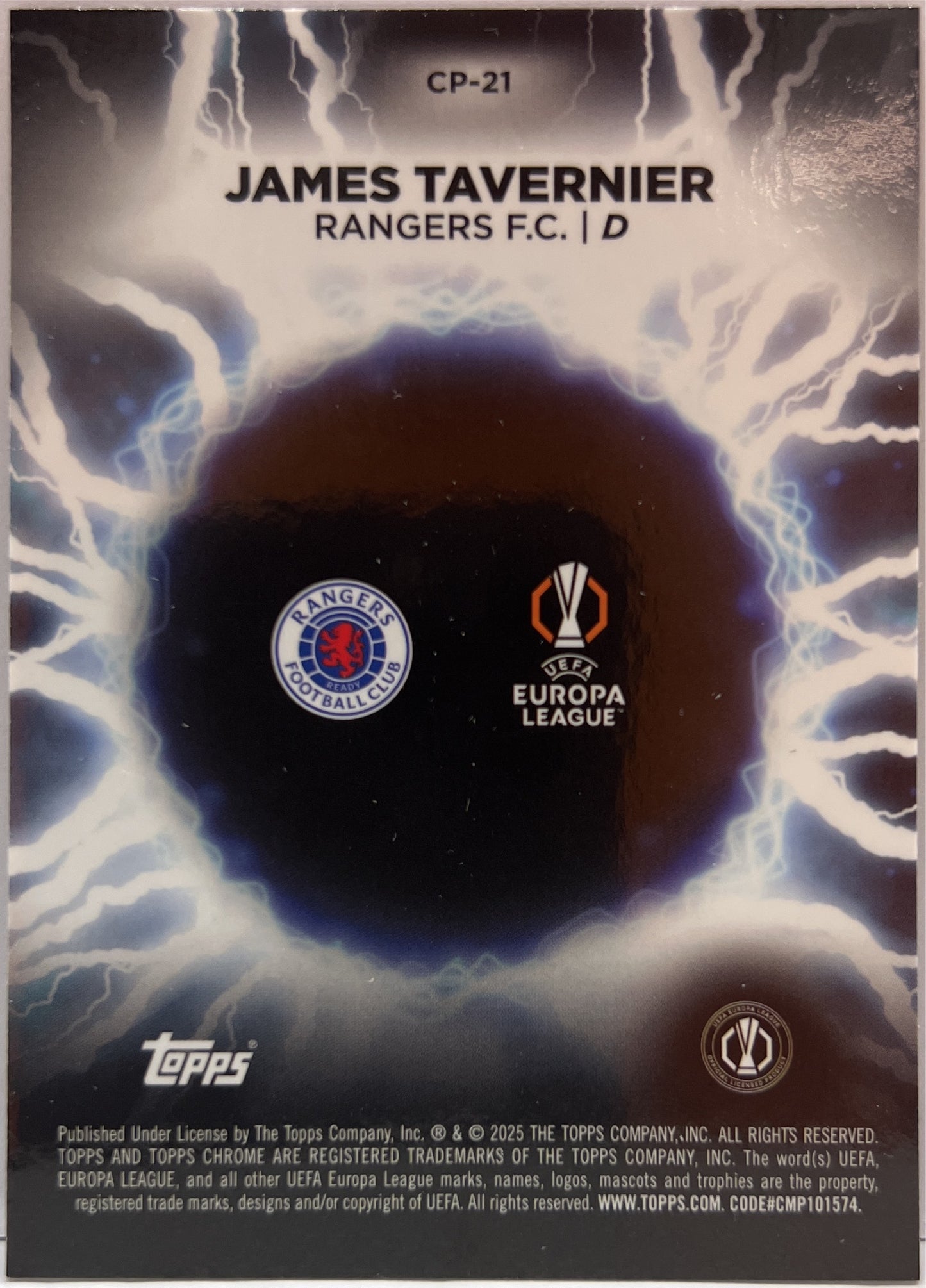 James Tavernier Circle Of Power Shockwave Topps Chrome UCC 2024/25