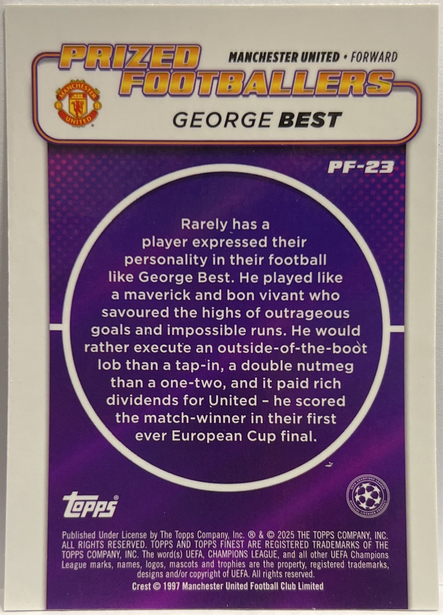Mancolista-Prized Footballers-Topps Finest UCC 2024/25