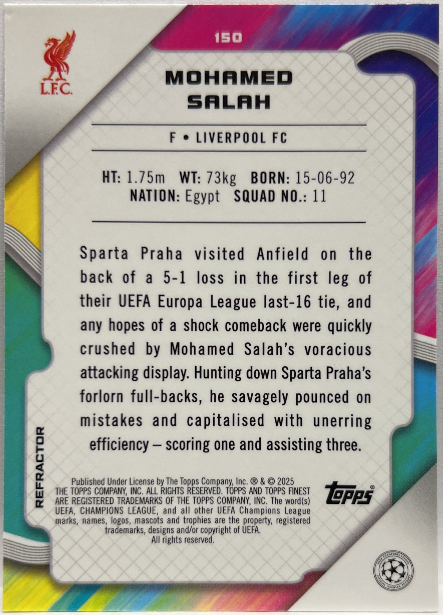 Mancolista-Refractors-Topps Finest UCC 2024/25 Parte 2 (101-159)