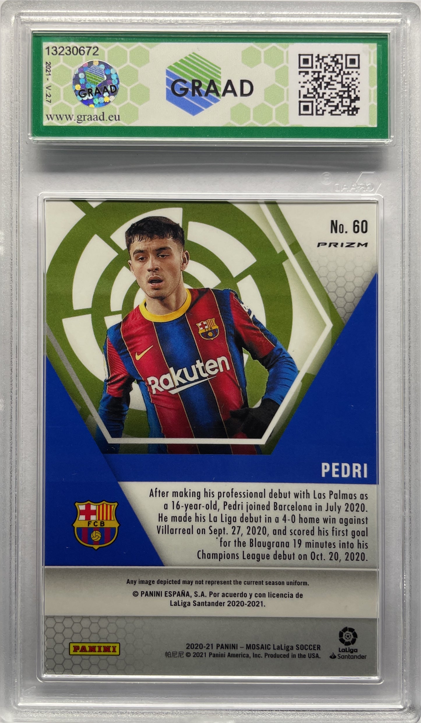 GRAAD 8 - Pedri Rookie Silver - Mosaic La Liga 2020/21