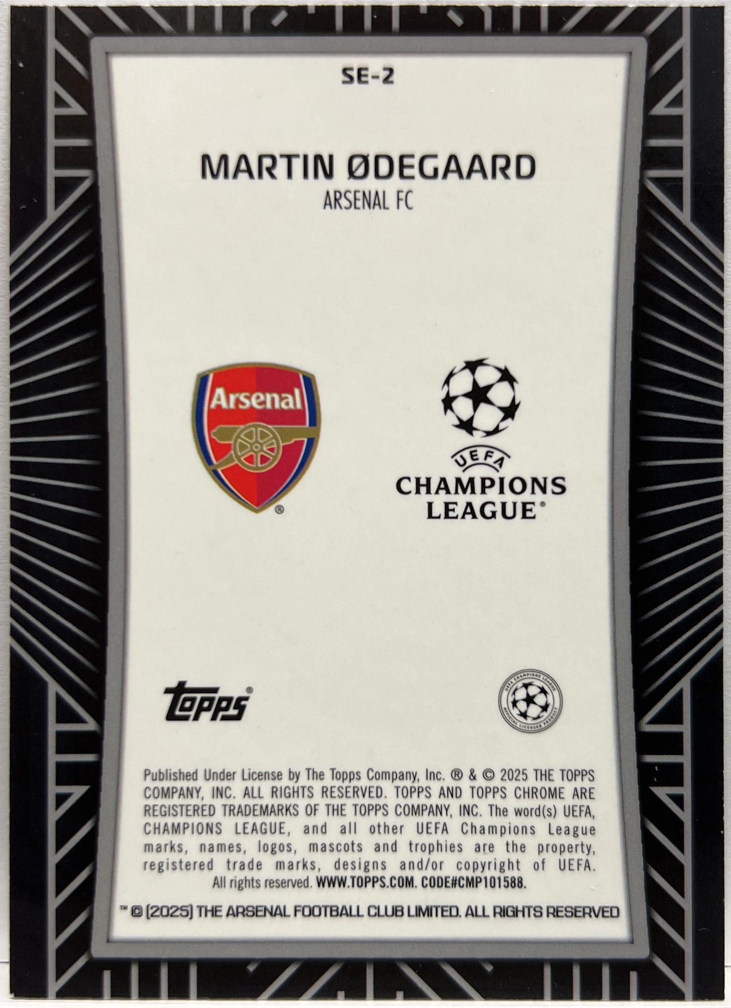 Martin Odegaard Shadow Etch Topps Chrome UCC 2024/25