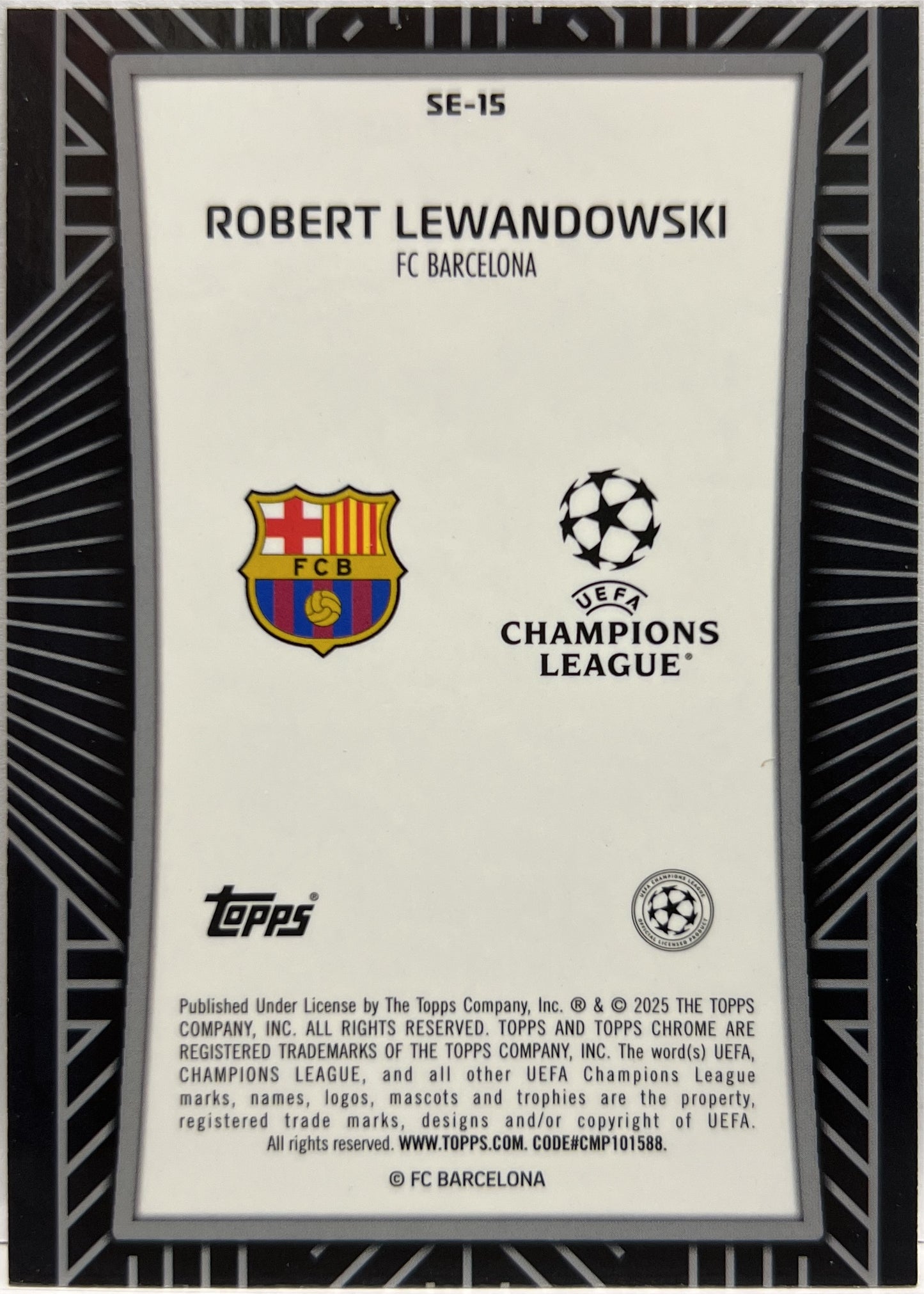 Robert Lewandowki Shadow Etch Topps Chrome UCC 2024/25