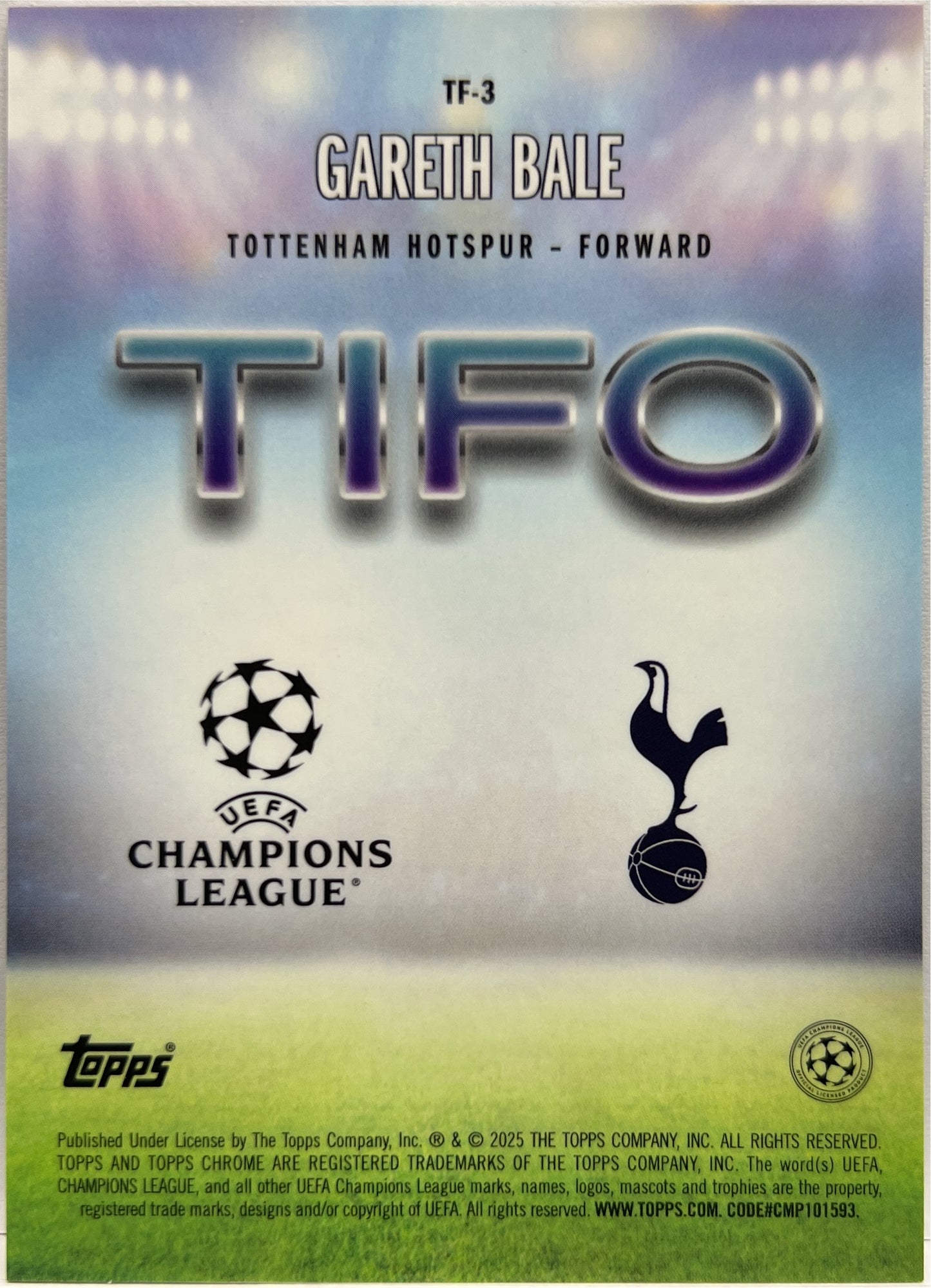 Gareth Bale Tifo Topps Chrome UCC 2024/25