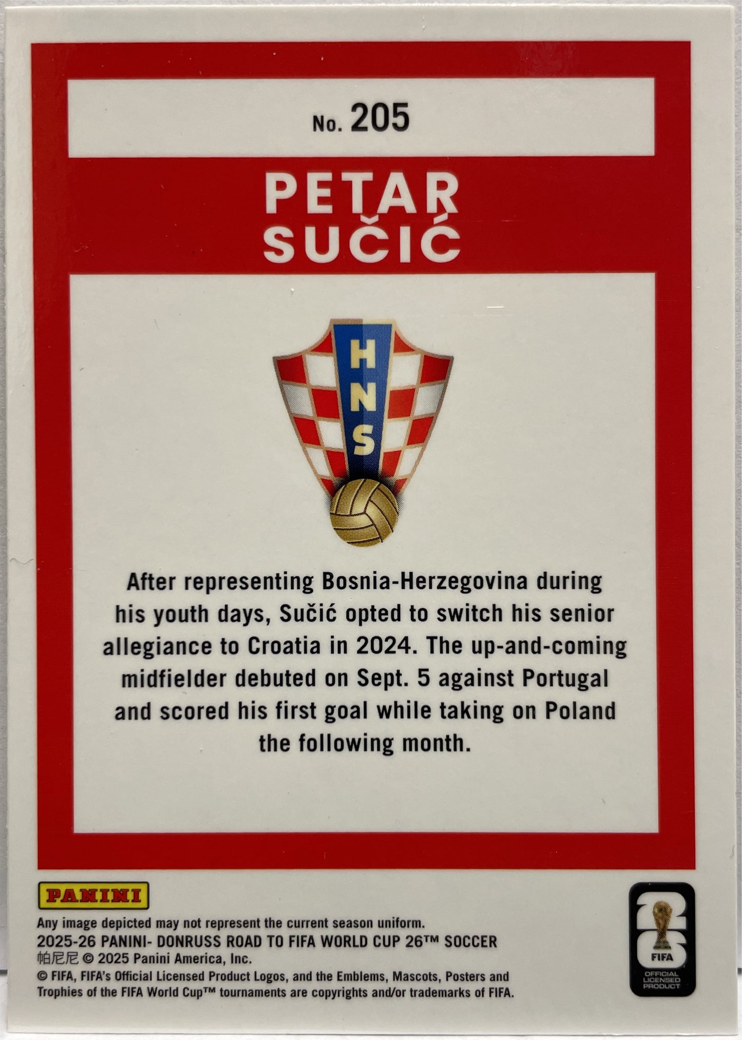Petar Sucic Rated Rookie Optic Panini Donruss Fifa 2025/26