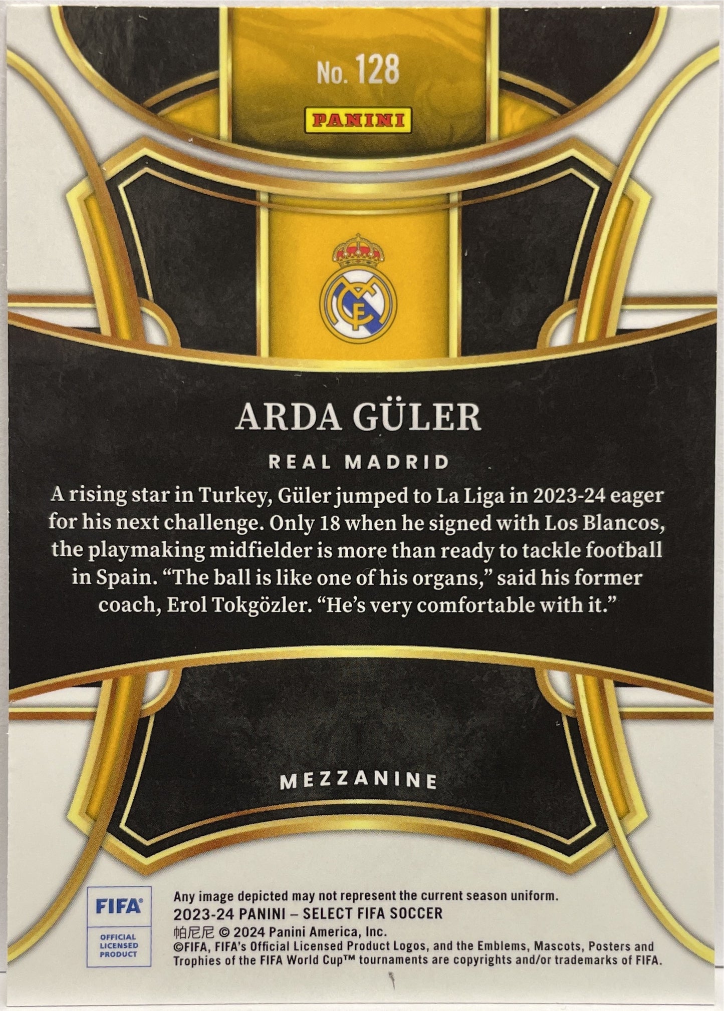 Arda Guler Rookie Mezzanine Panini Select Fifa 2023/24
