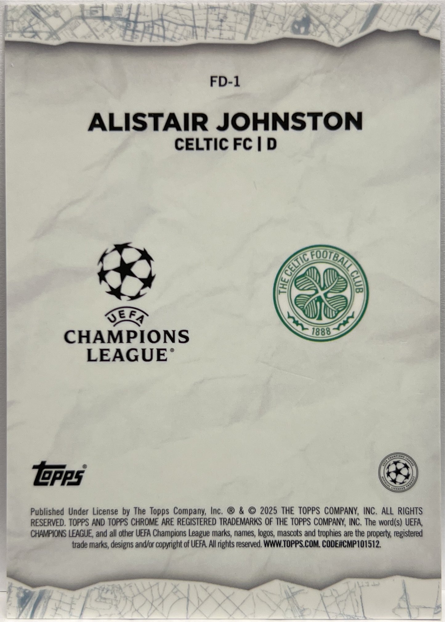 Alistair Johnston 59/75 Final Destination Magenta Topps Chrome UCC 2024/25