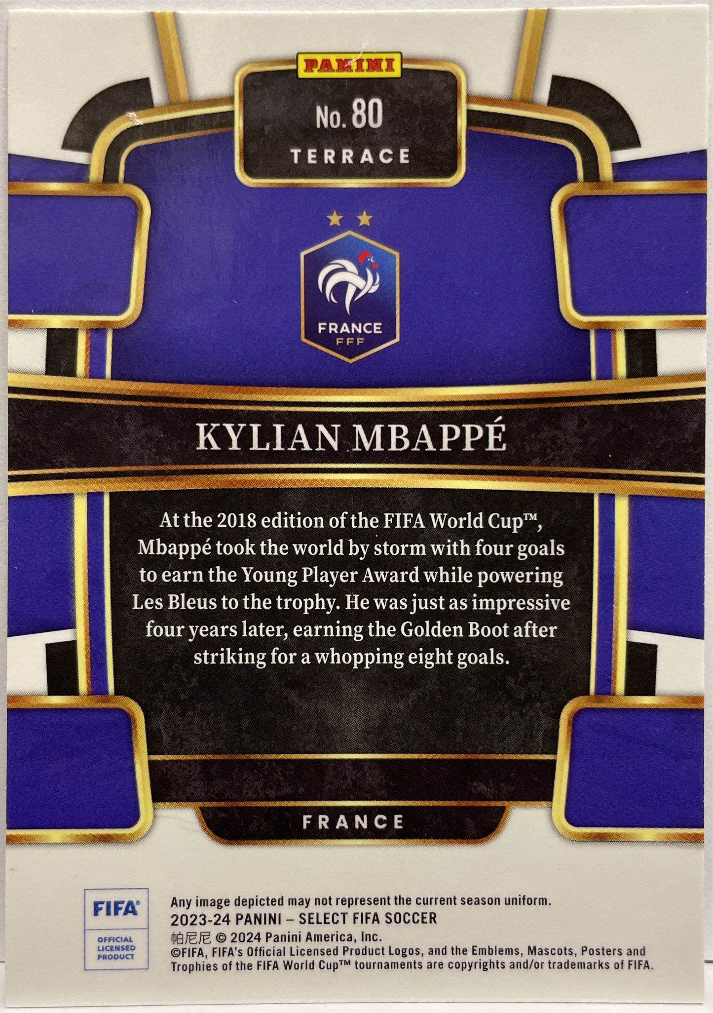 Kylian Mbappe Terrace Panini Select Fifa 2023/24