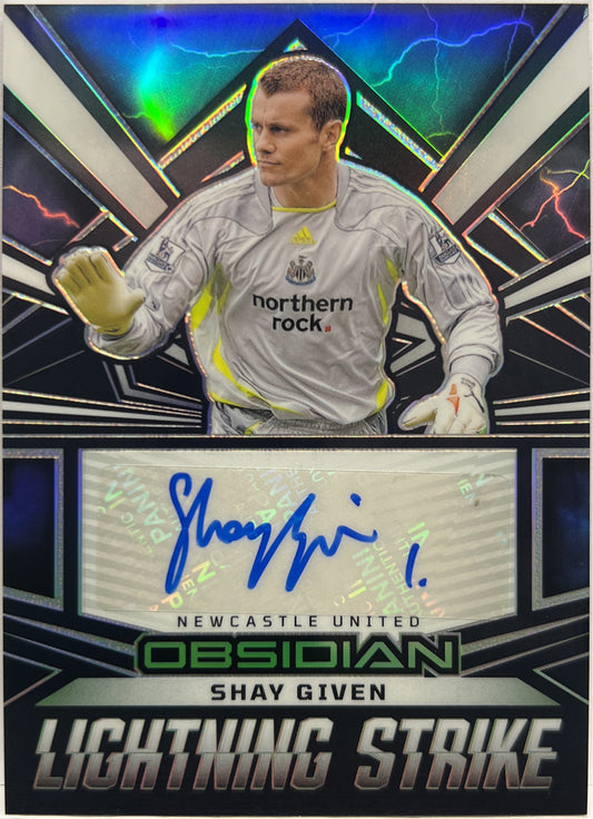 Shay Given 37/199 Autograph Lightning Strike Obsidian 2023/24