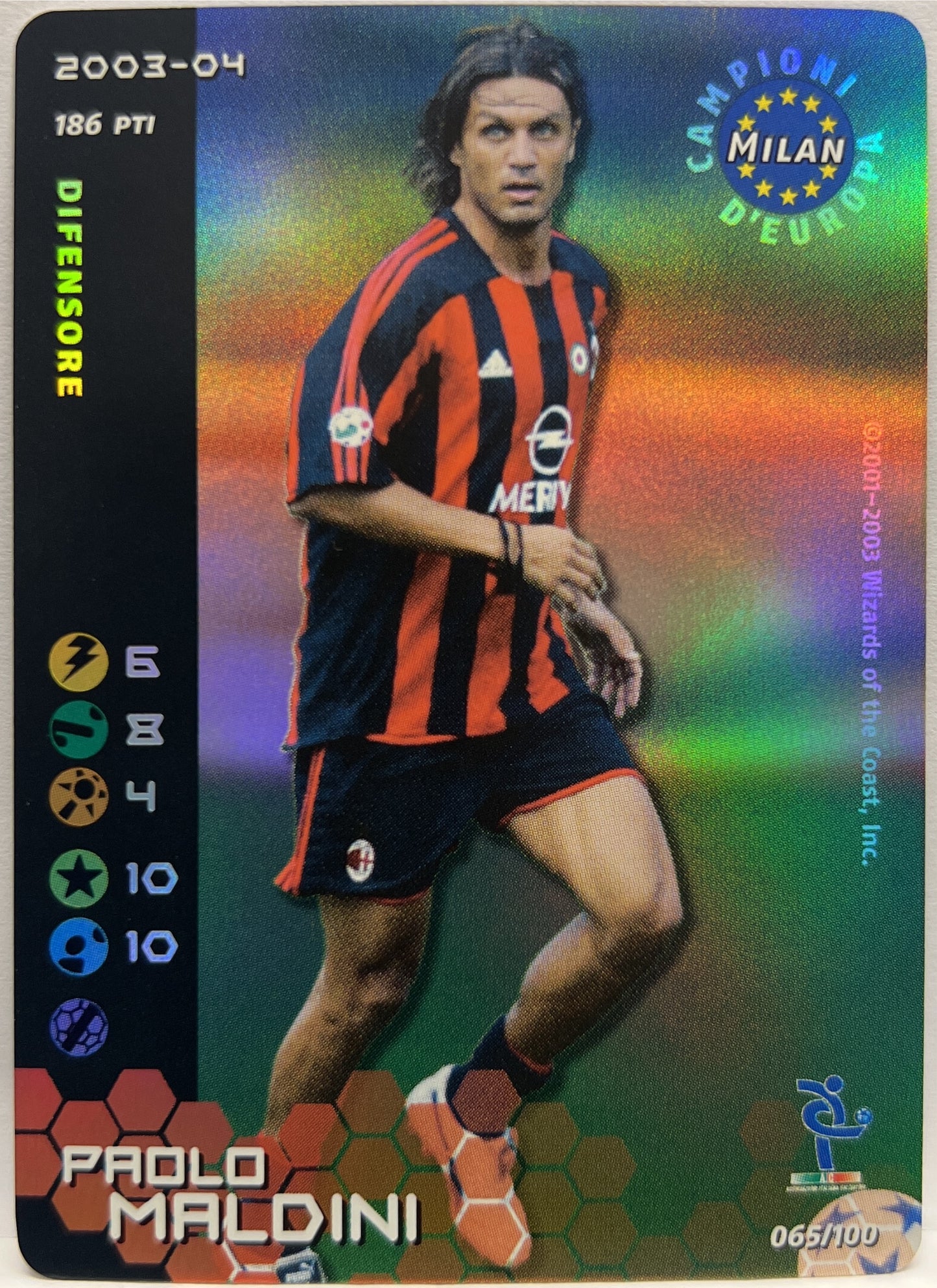 Paolo Maldini Foil Football Champions 2002/03