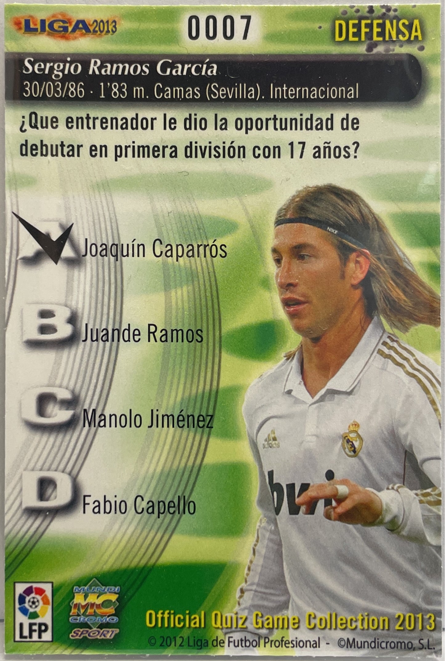 Sergio Ramos Mundicromo La Liga 2003
