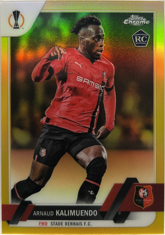 Arnaud Kalimuendo 12/50 Rookie Gold Topps Chrome UCC 2024/25