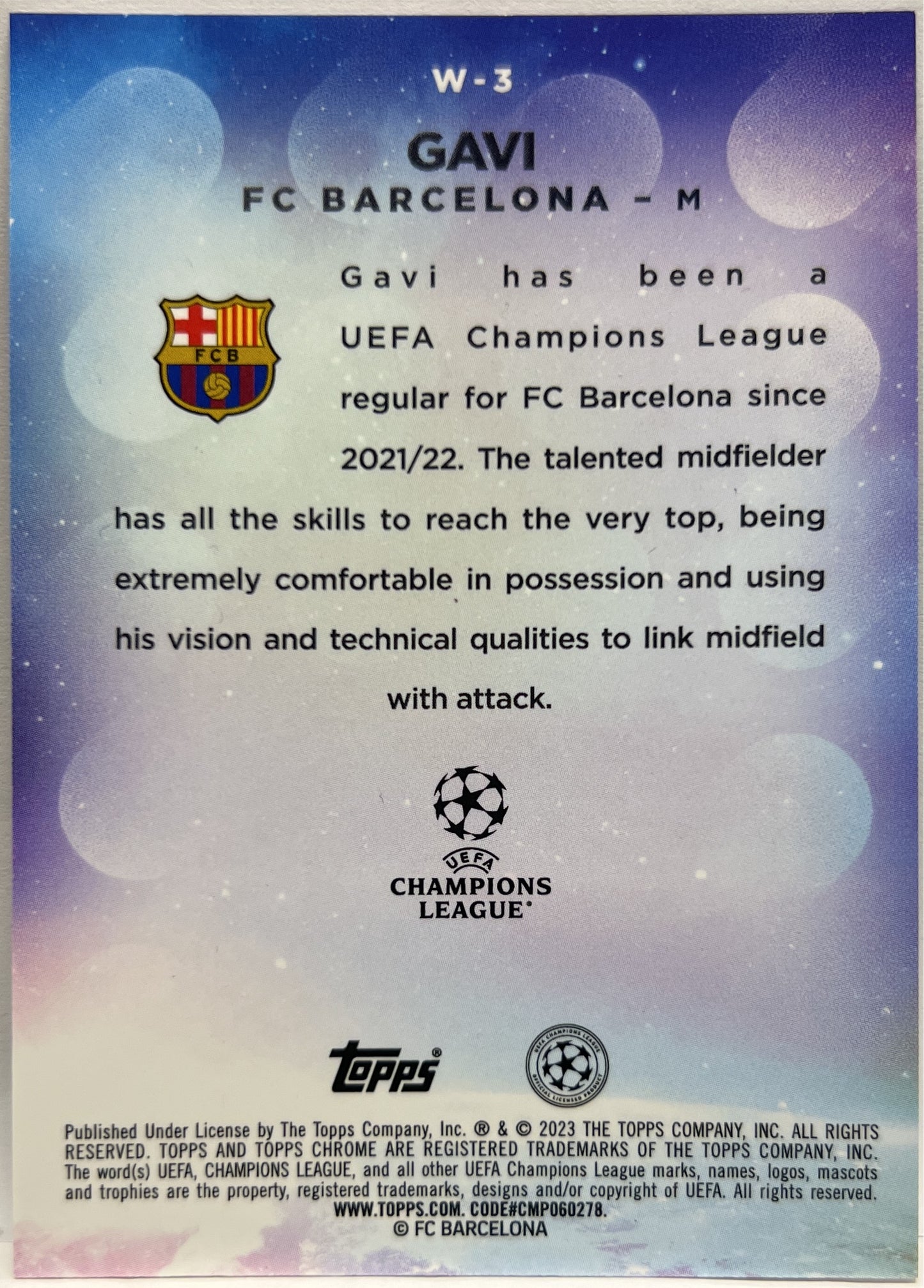 Gavi Wonderkids Gold Lava Topps Chrome UCC 2022/23
