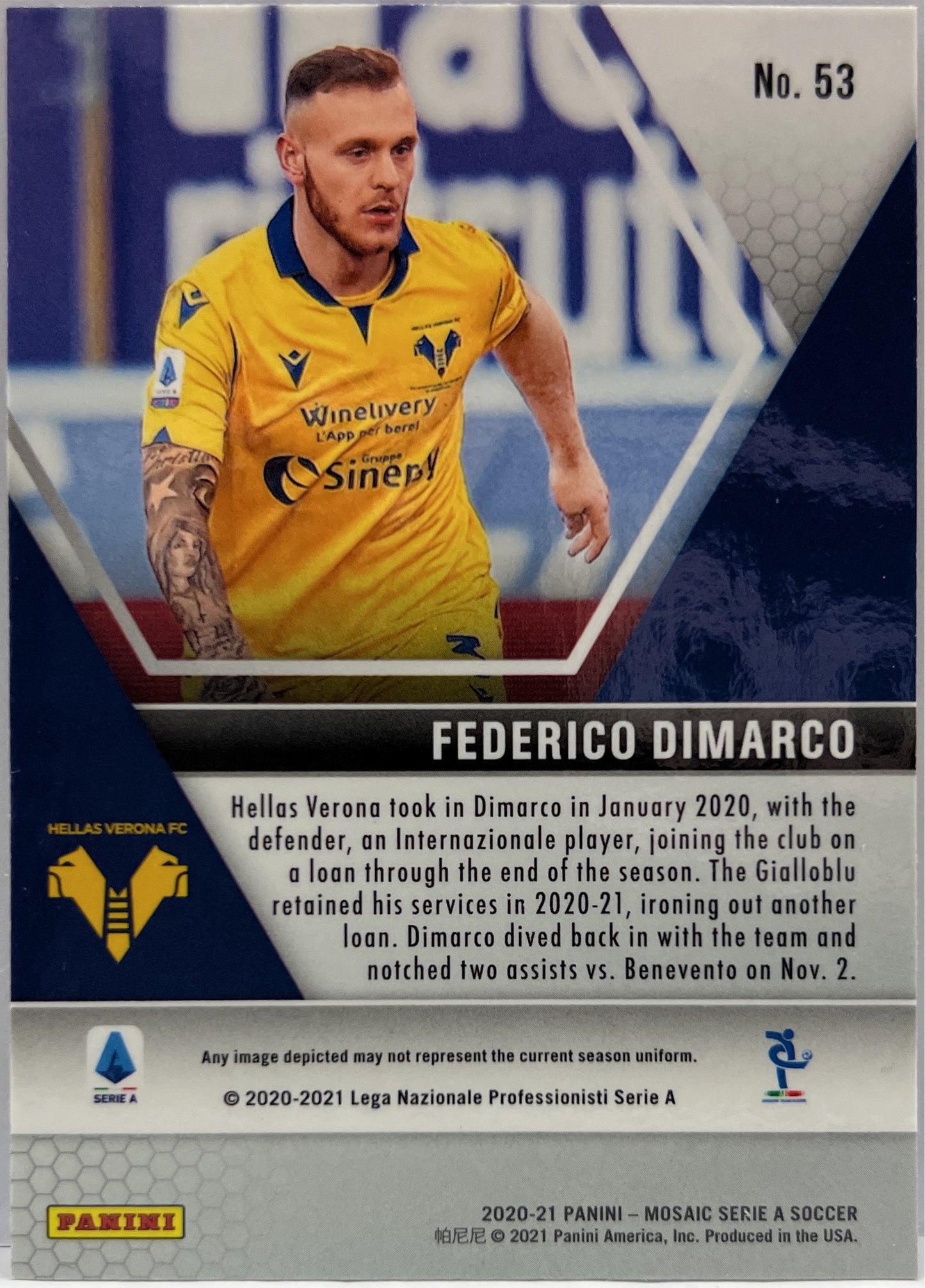 Federico DiMarco Rookie Mosaic Serie A 2020/21