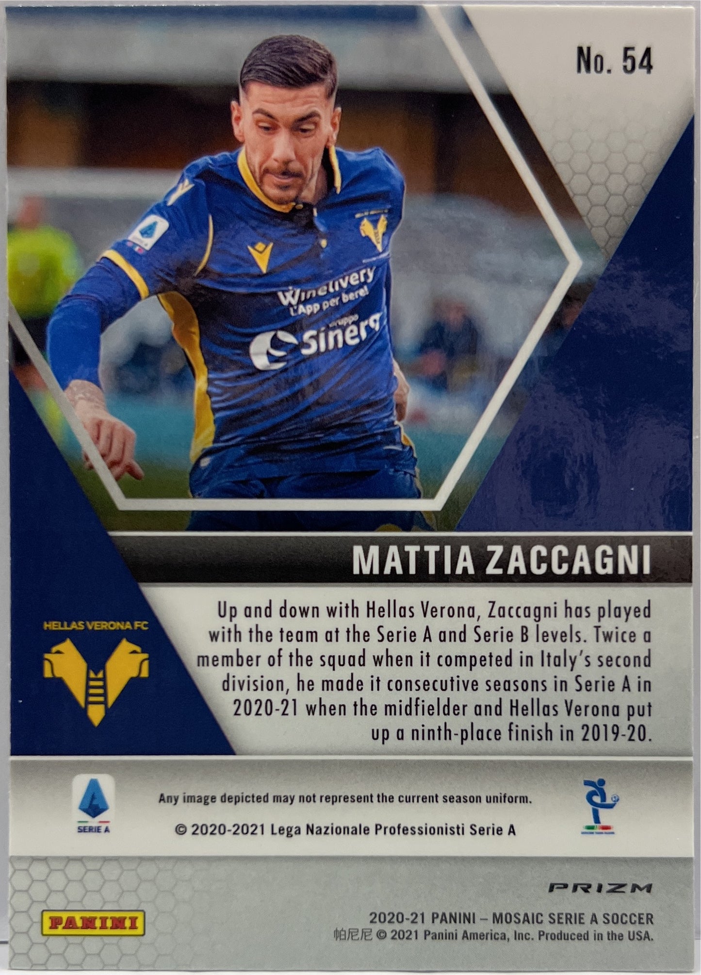 Mattia Zaccagni Rookie Silver Mosaic Serie A 2020/21