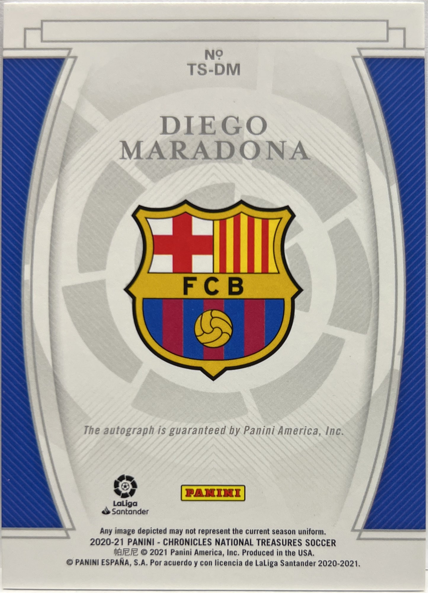 Diego Maradona 185/199 Autograph Treasured Signatures National Treasures 2020/21