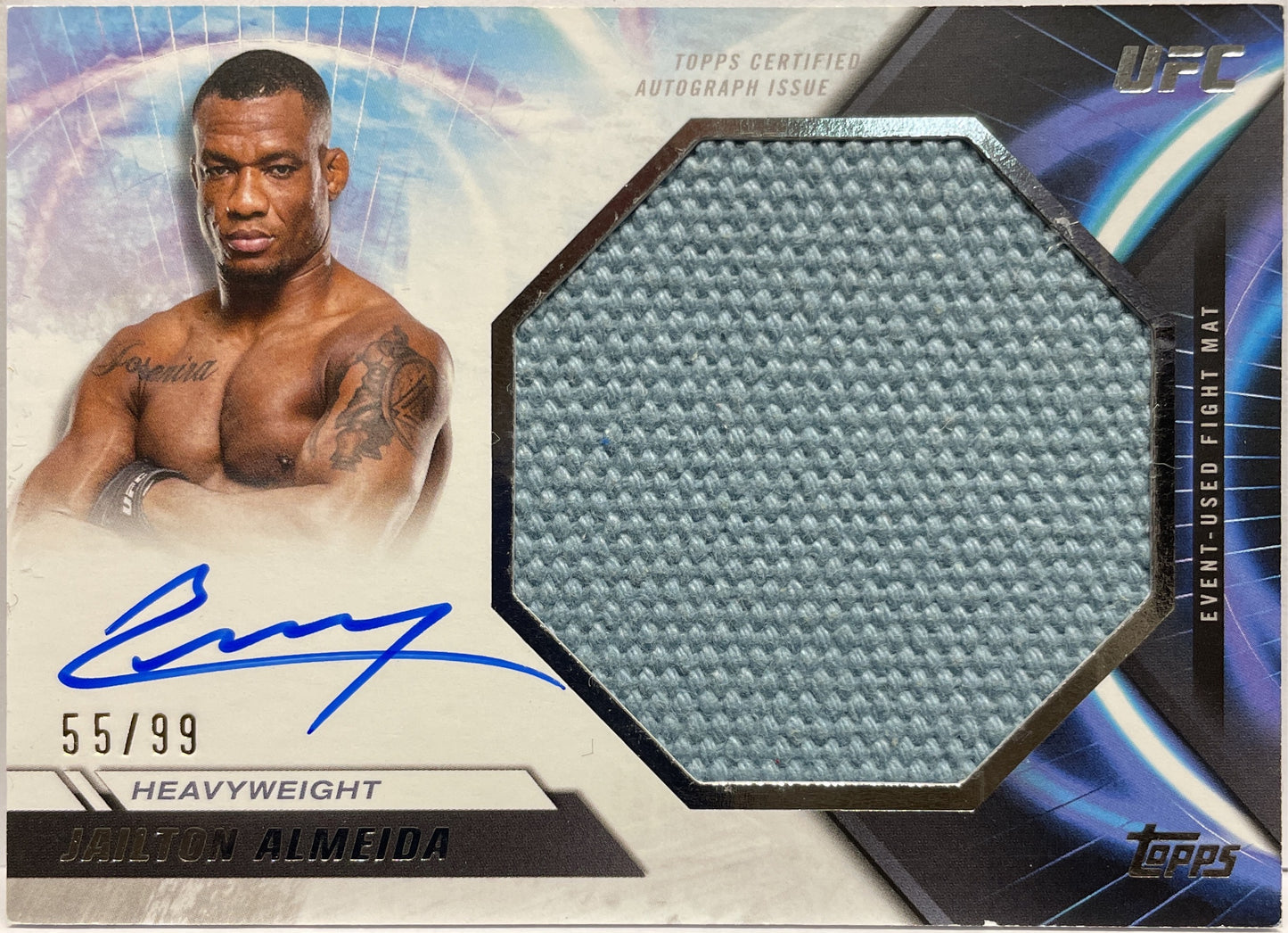 Jailton Almeida 55/99 Autograph Patch Topps Knockout UFC 2024