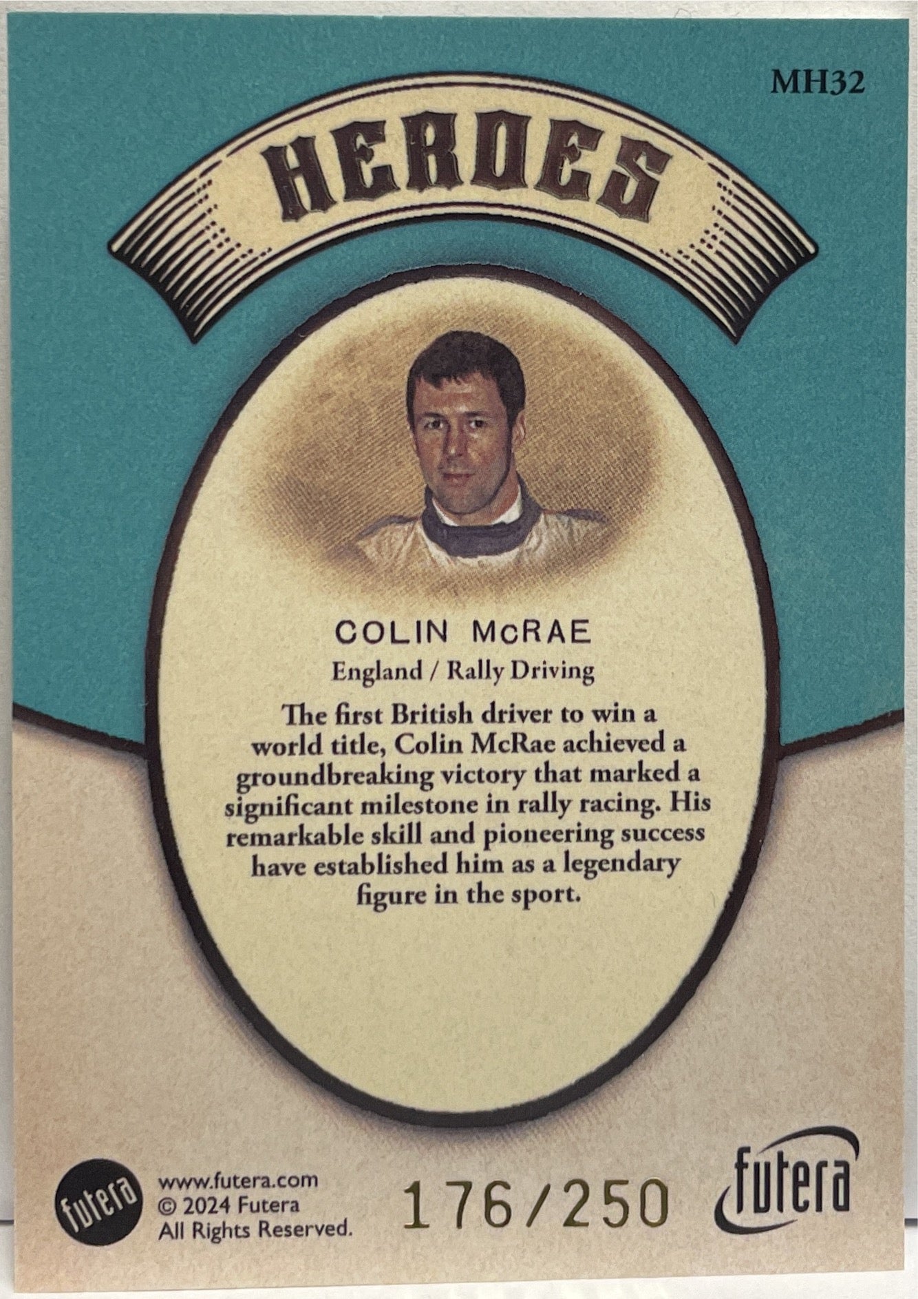Colin McRae 176/250 Heroes Futera Vintage Multi Sport 2024