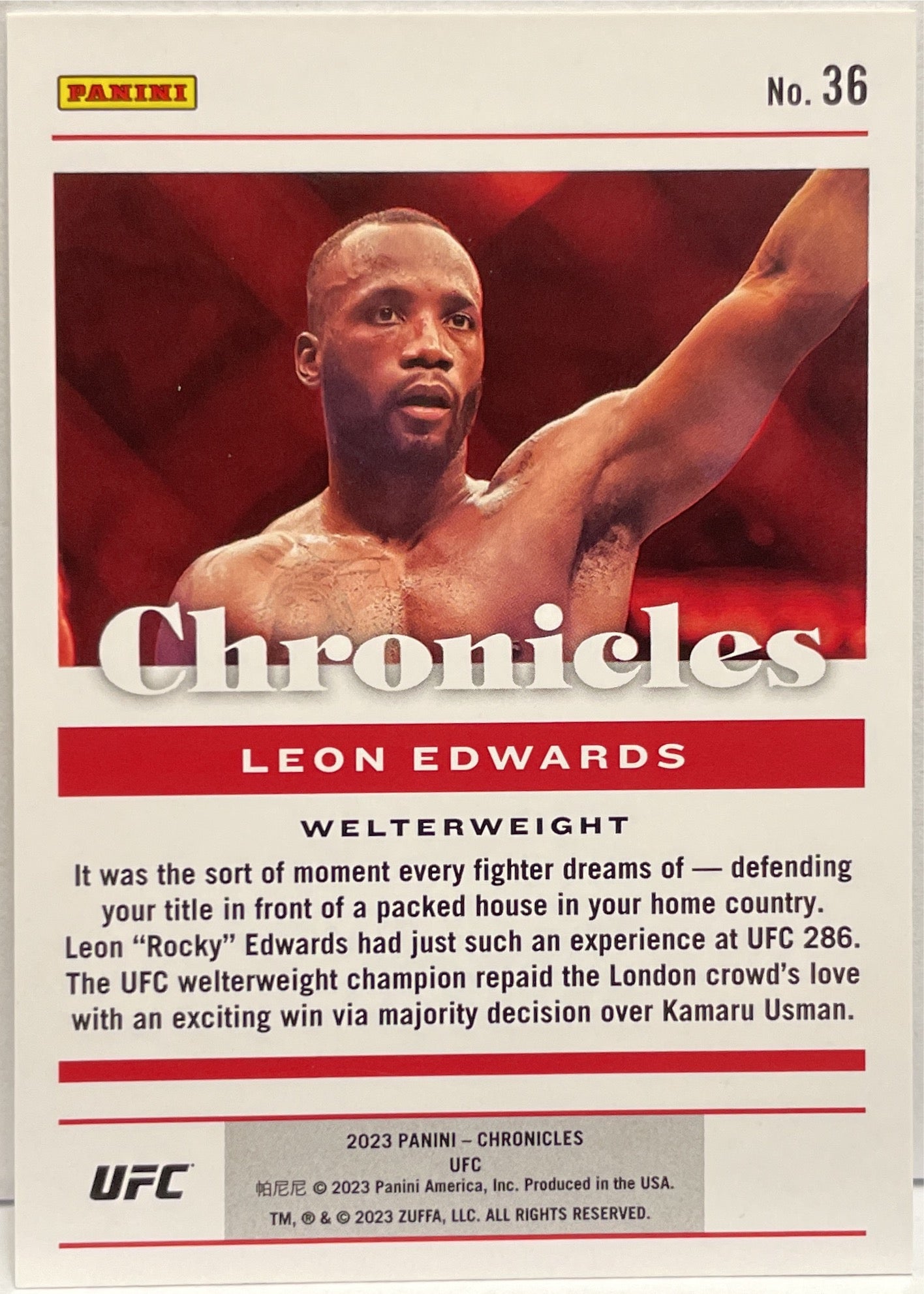 Leon Edwards 23/25 Panini Chronicles UFC 2023