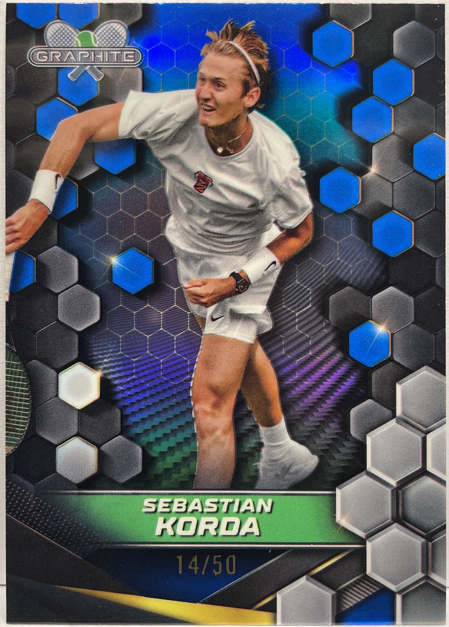 Sebastian Korda 14/50 Blue Topps Tennis Graphite 2024