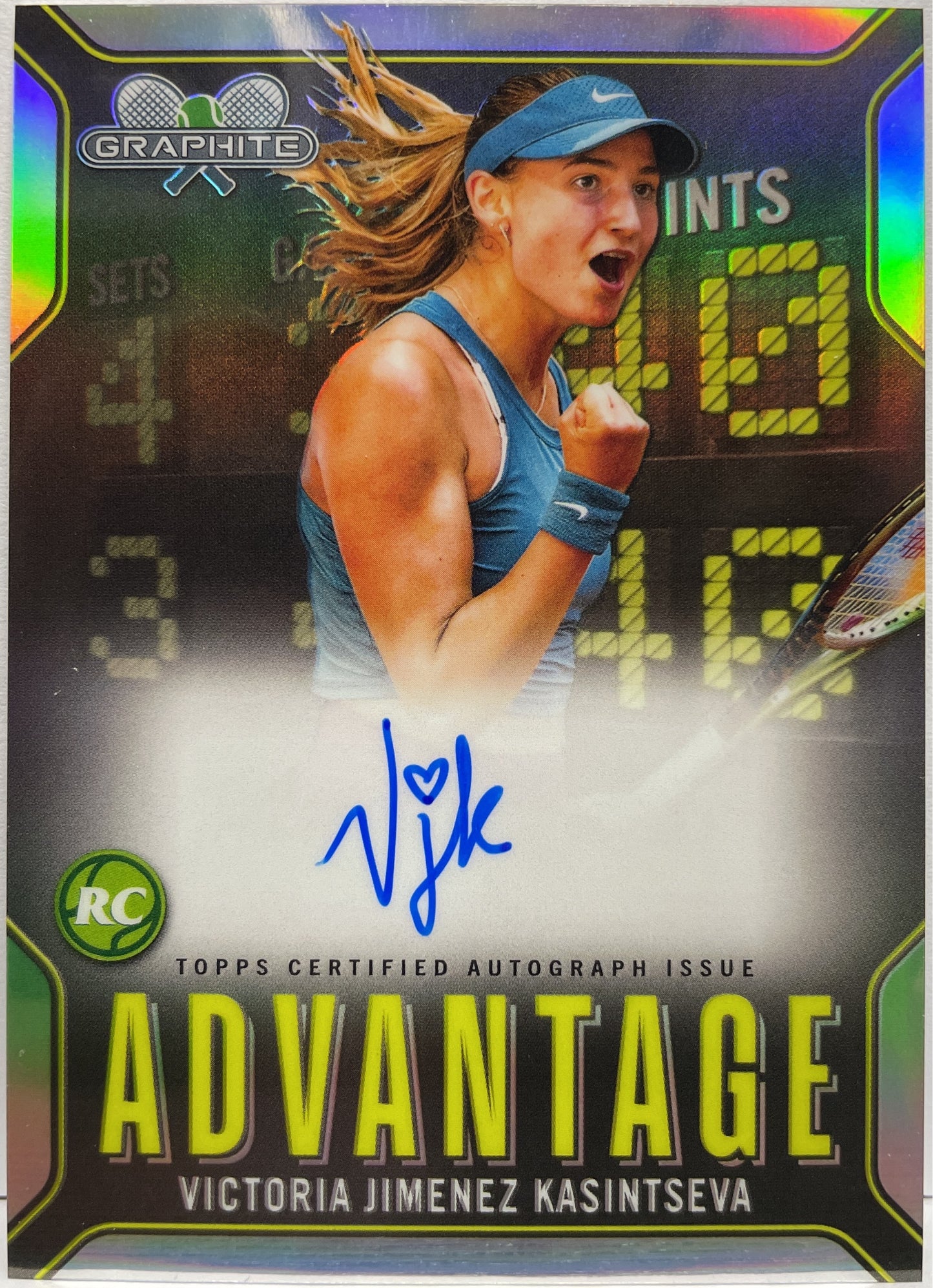 Victoria Jimenez Kasitseva Rookie Autograph Topps Tennis Graphite 2024