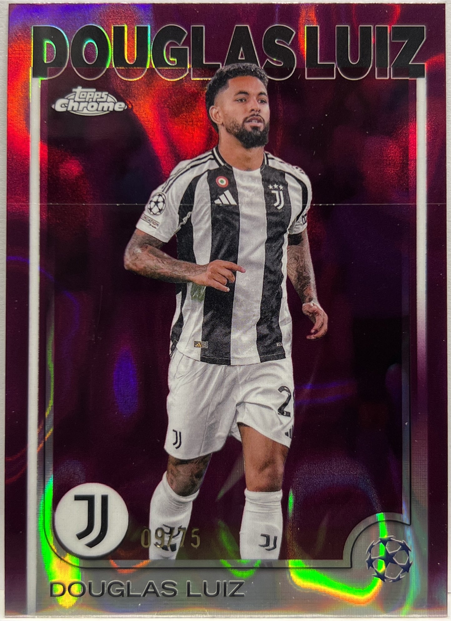 Douglas Luiz 9/75 Magenta Lava Topps Chrome UCC 2024/25