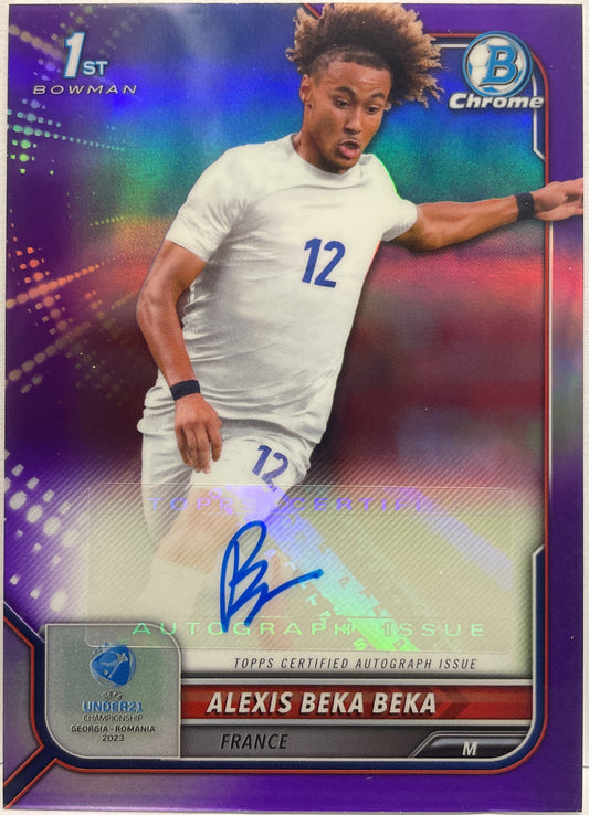 Alexis Beka Beka 112/250 Autograph 1ST Bowman Purple Topps Uefa U21 2023