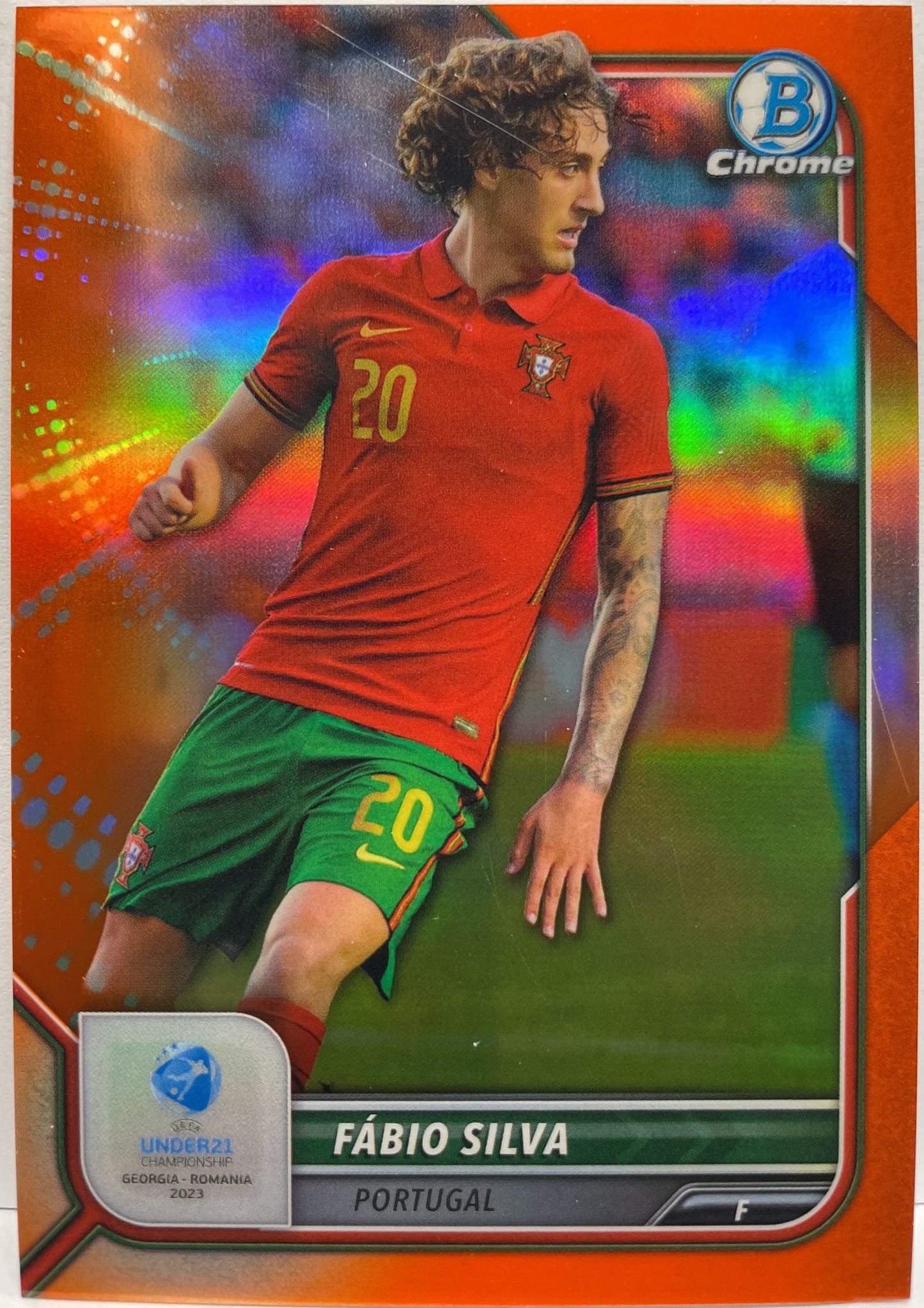 Fabio Silva 19/75 Bowman Orange Topps Uefa U21 2023