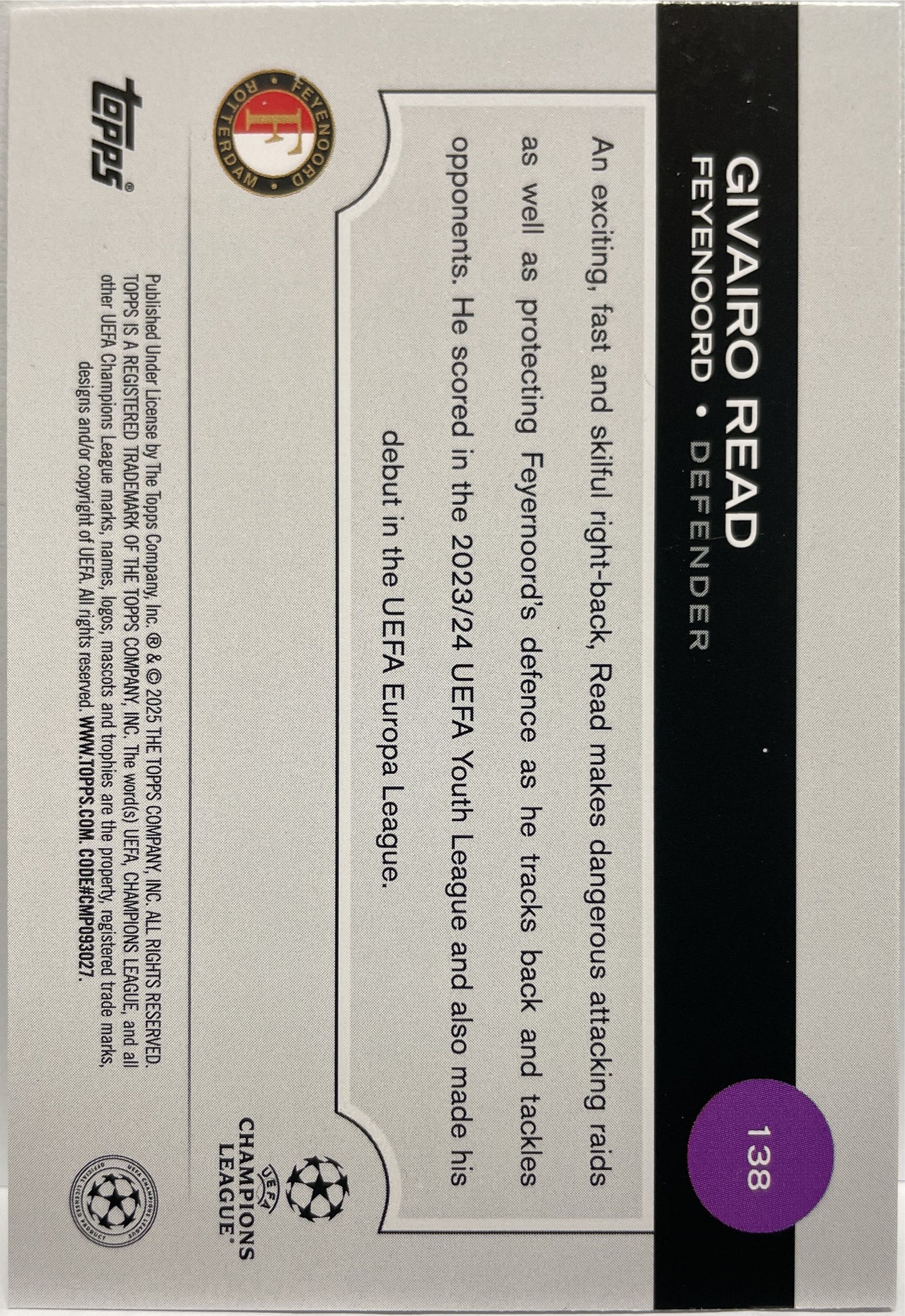 Givairo Read Rookie Green Flowfractor Topps UCC 2024/25