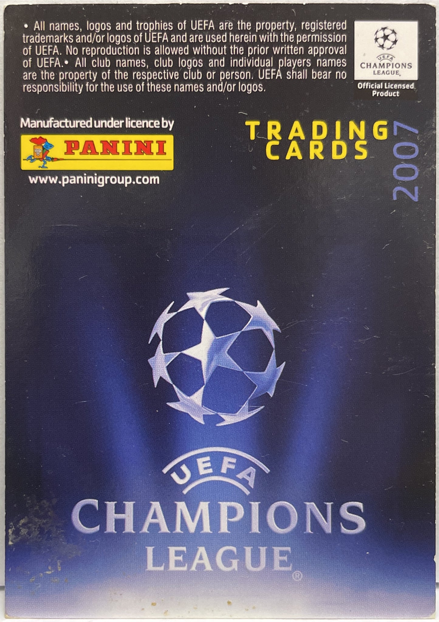 Zlatan Ibrahimovic Panini UCL 2007