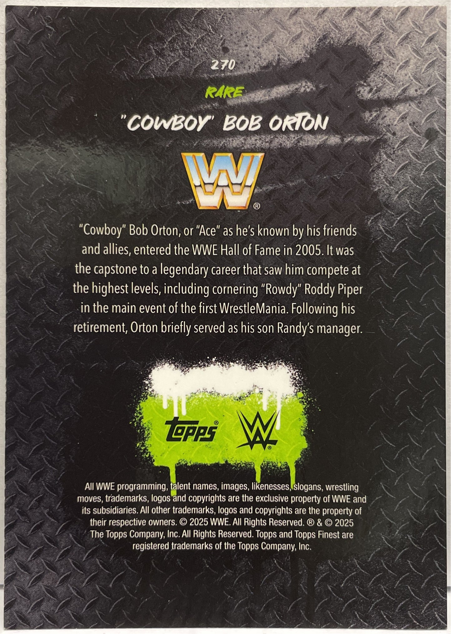 Cowboy Bob Orton 6/15 Topps Finest WWE 2025