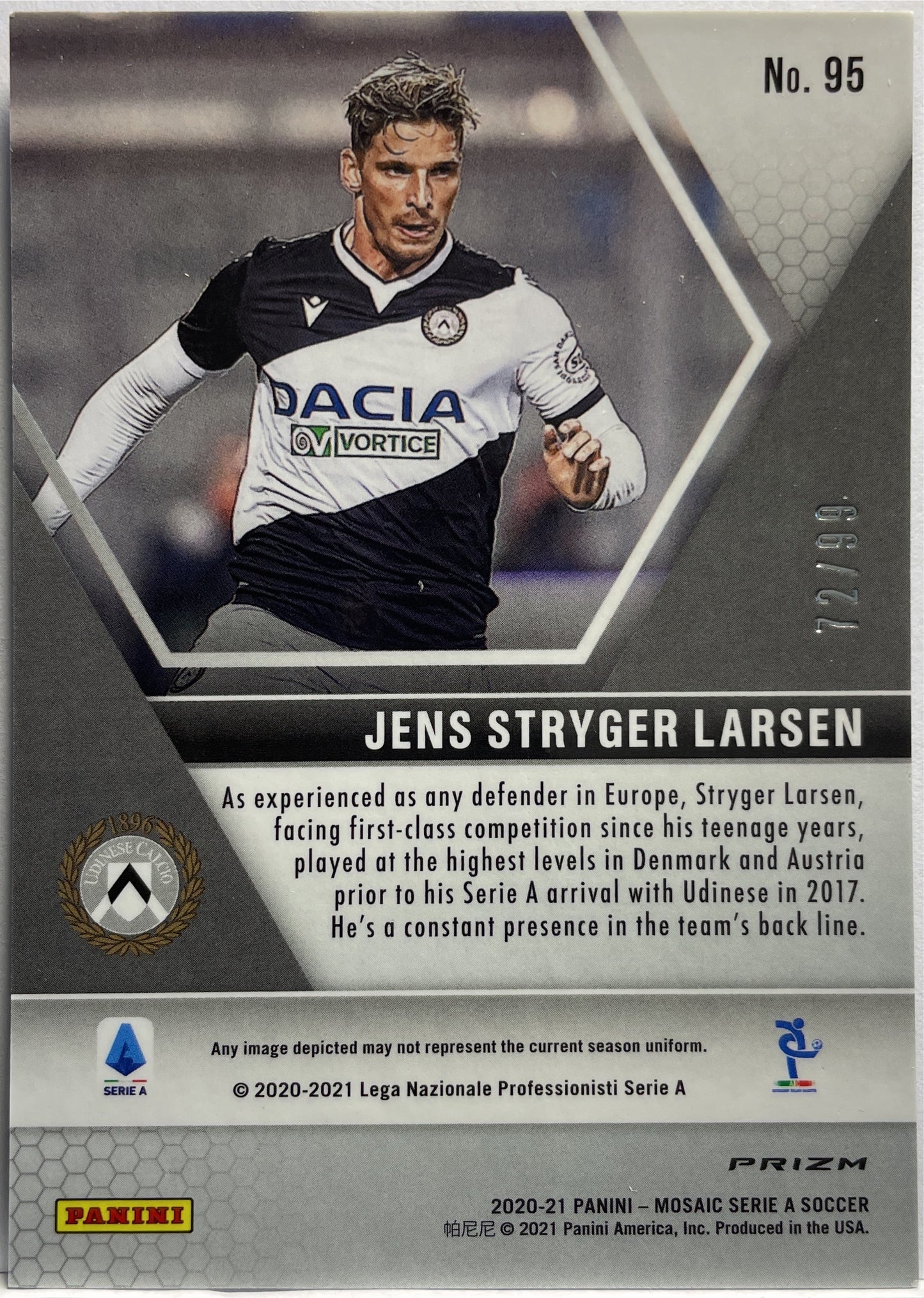 Jens Stryger Larsen 72/99 Blue Mosaic Serie A 2020/21