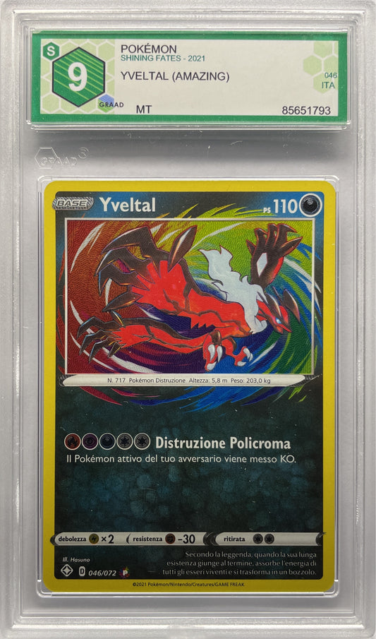 Yveltal Amazing GRAAD 9 Pokemon Shining Fates 2021