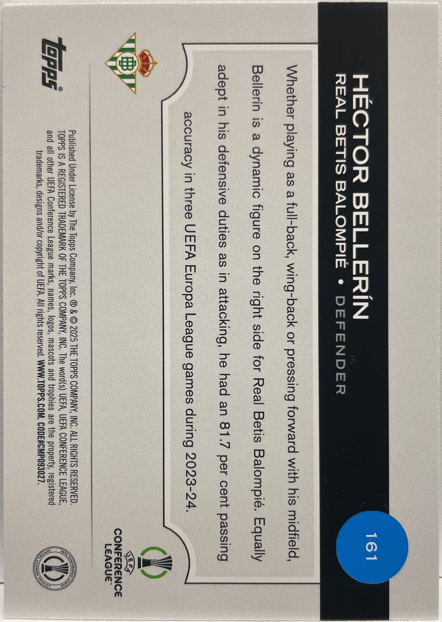 Hector Bellerin Green Flowfractor Topps UCC 2024/25