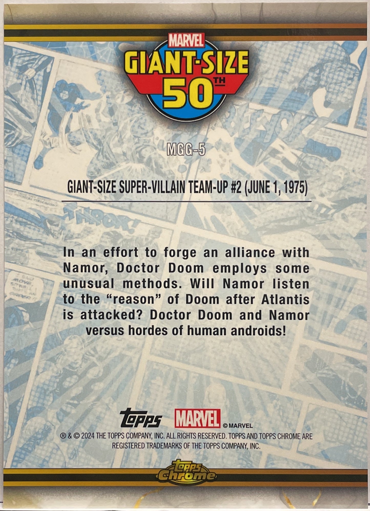 Villain Team Up #2 Giant Size Topps Chrome Marvel 2025