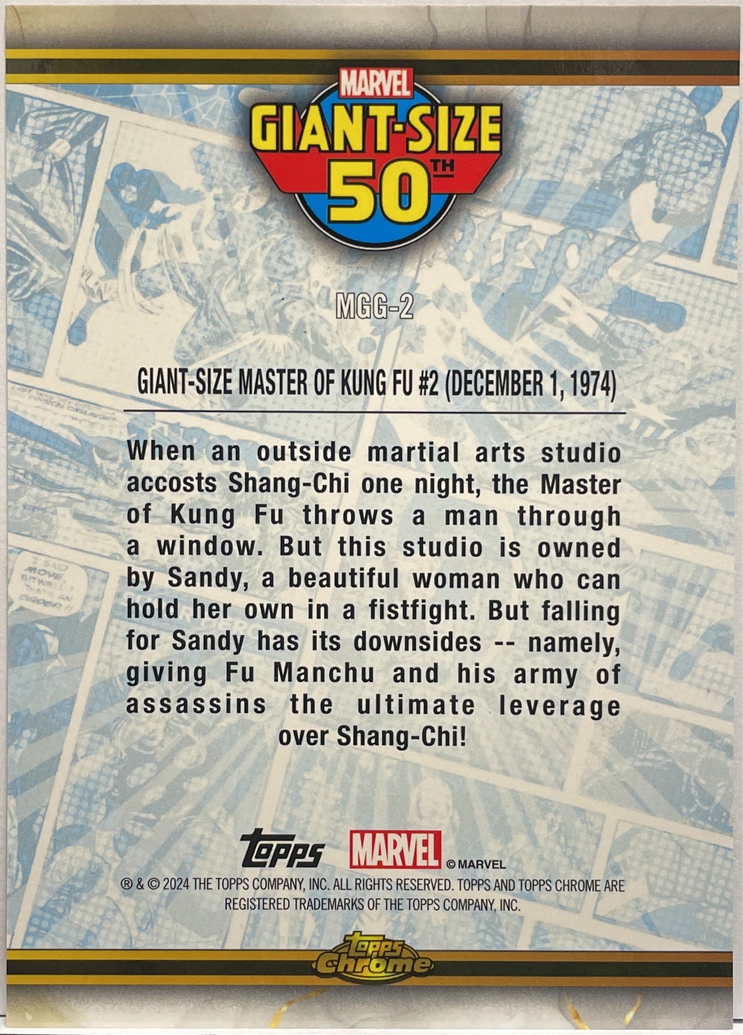 Master of Kung Fu Giant Size Topps Chrome Marvel 2025