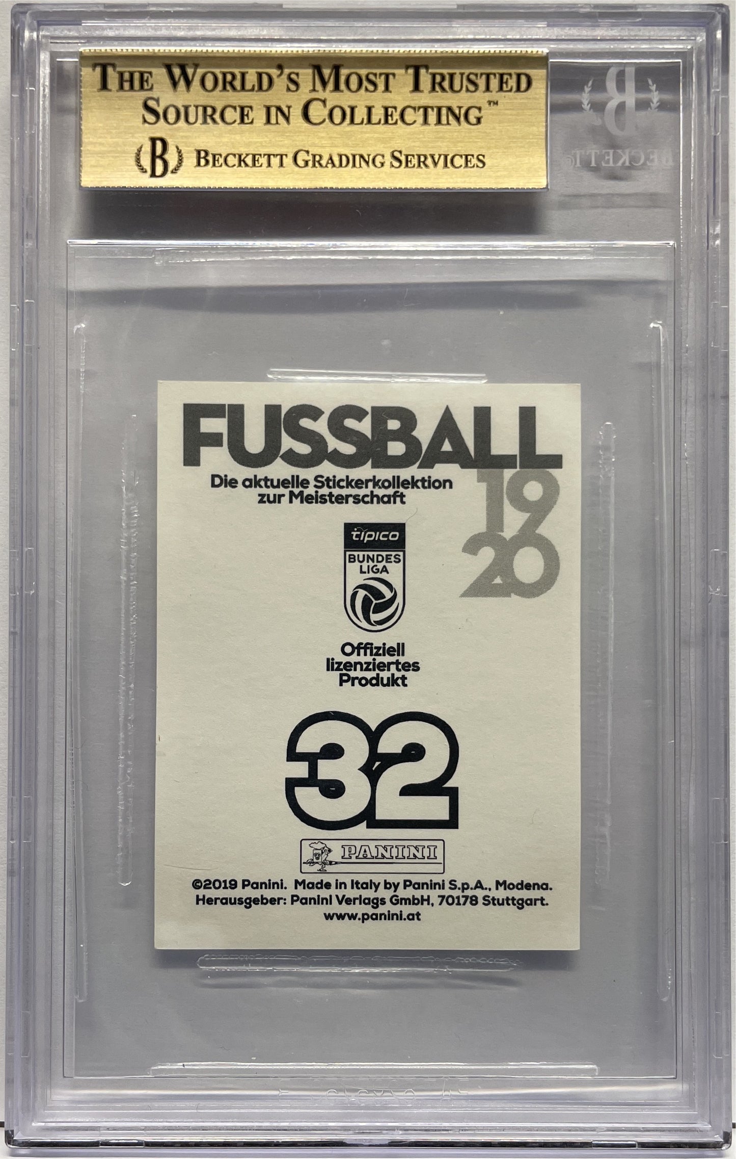 Erling Haaland Sticker Fussball Bundesliga 2019/20 Beckett 9.5