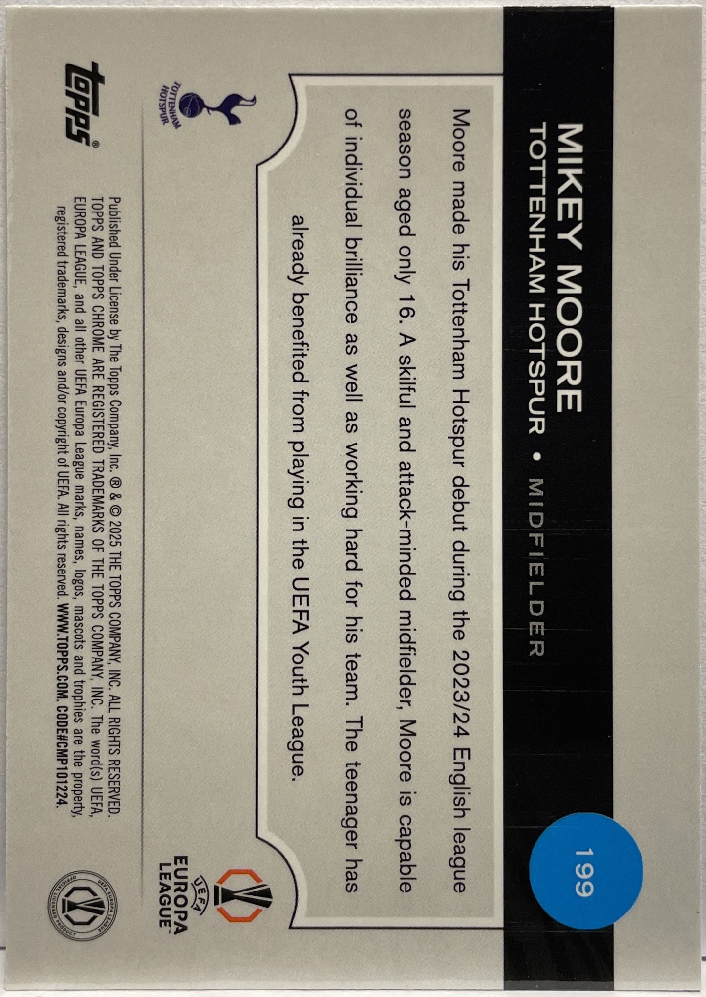 Mikey Moore 68/150 Rookie Blue Lava Topps Chrome UCC 2024/25