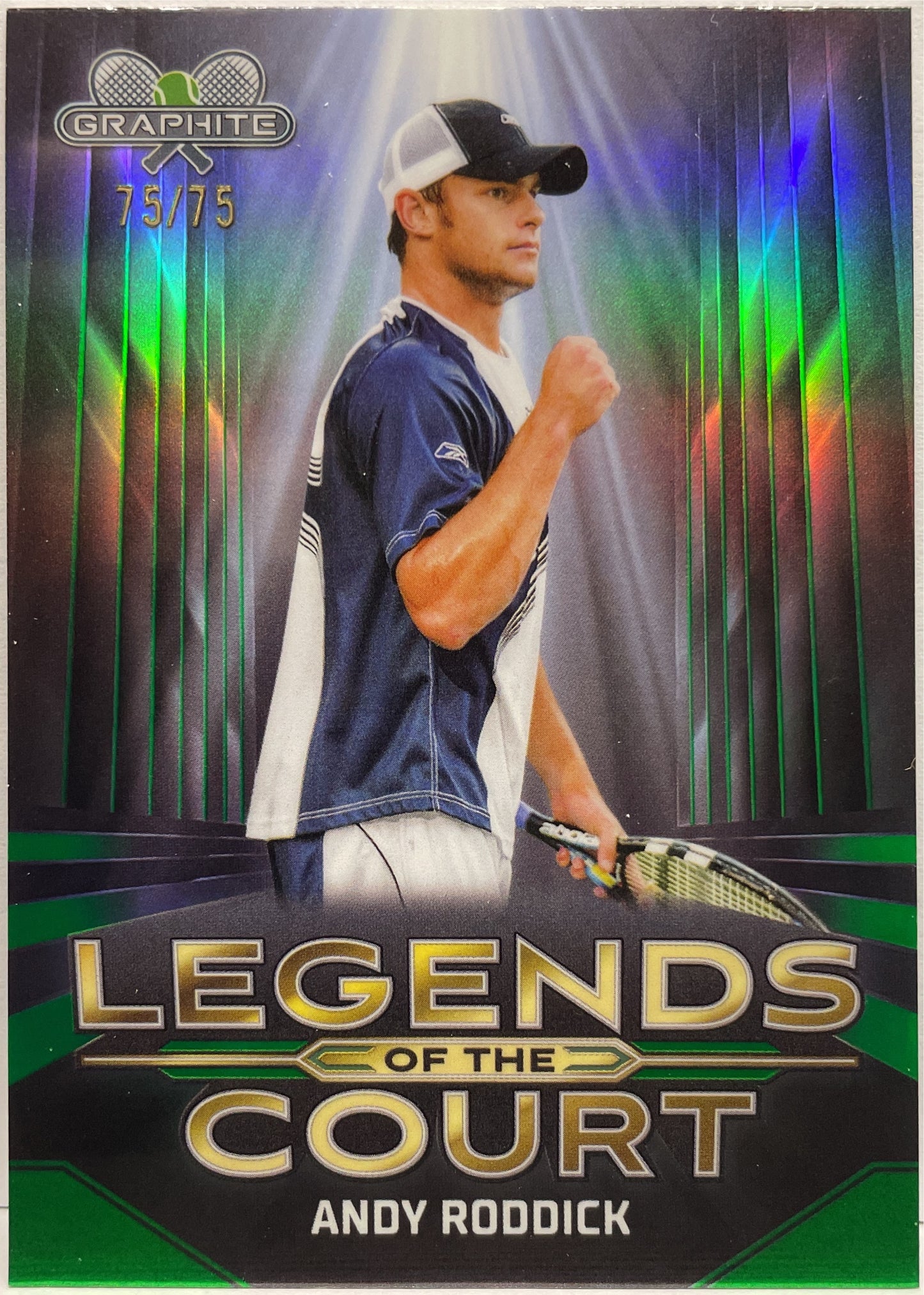 Andy Roddick 75/75 Legends Of The Court Green Topps Tennis Graphite 2024