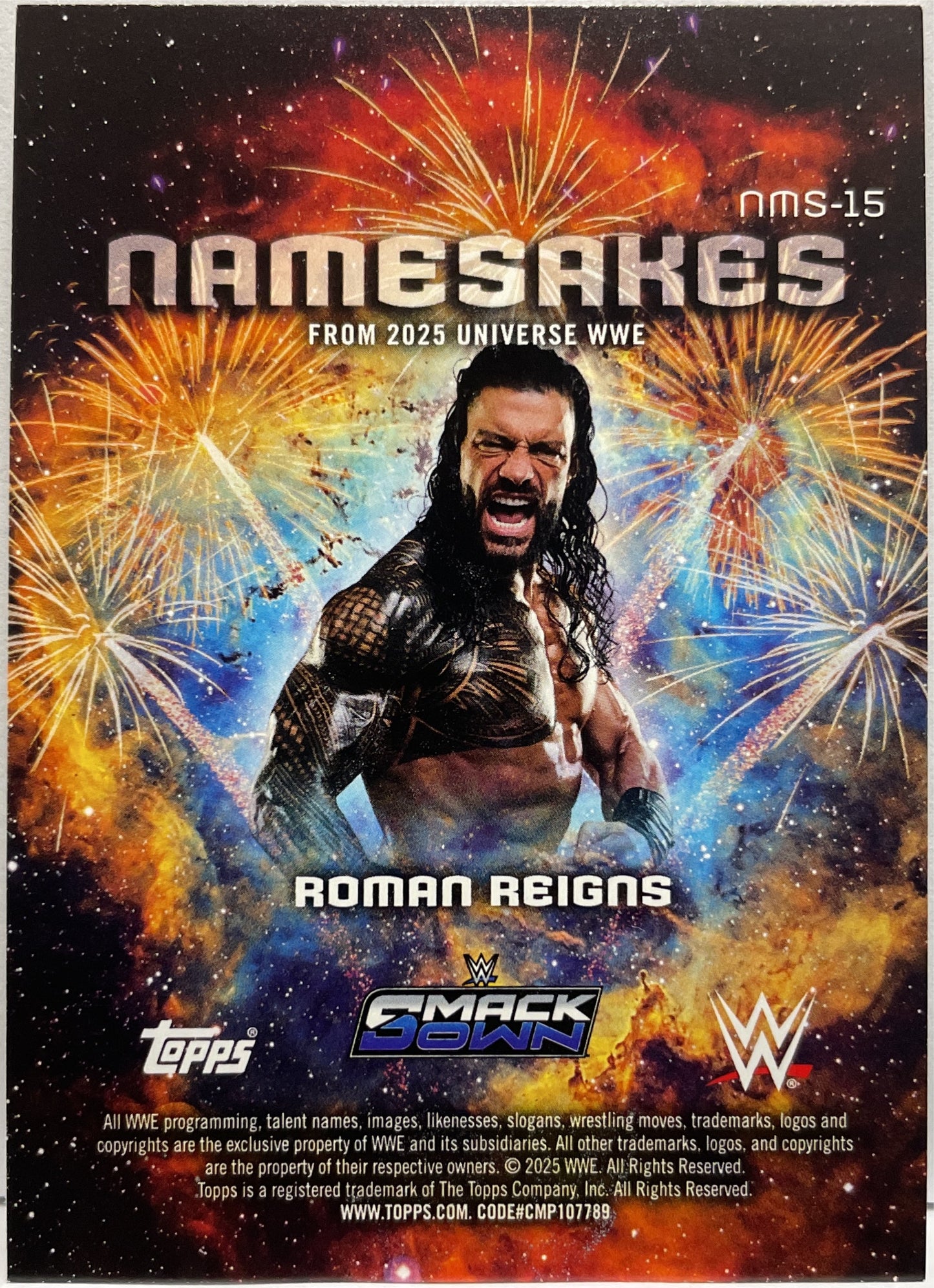 Roman Reigns Namesakes Topps Universe WWE 2025