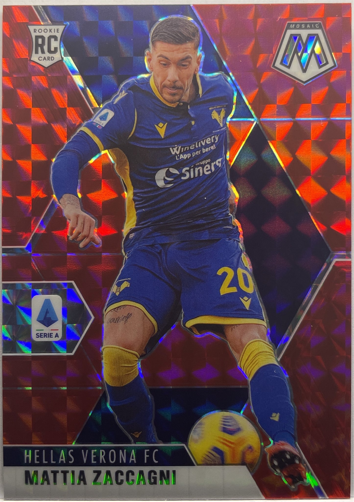 Mattia Zaccagni Rookie Red Mosaic Serie A 2020/21
