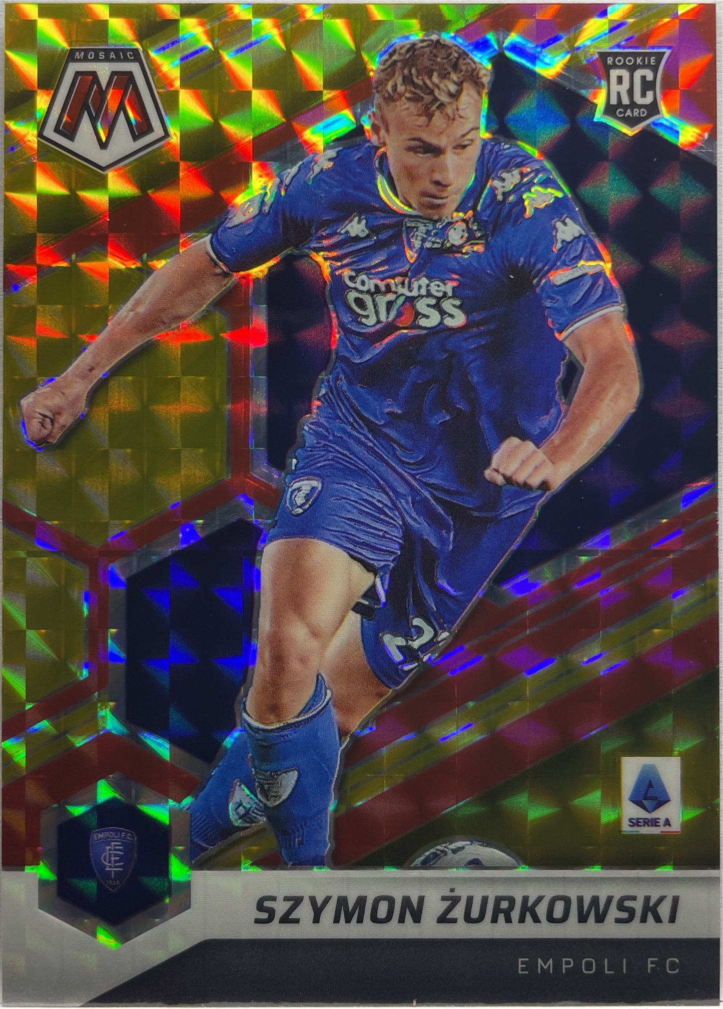 Szymon Zurkowski 10/10 Rookie Red & Gold Mosaic Serie A 2021/22