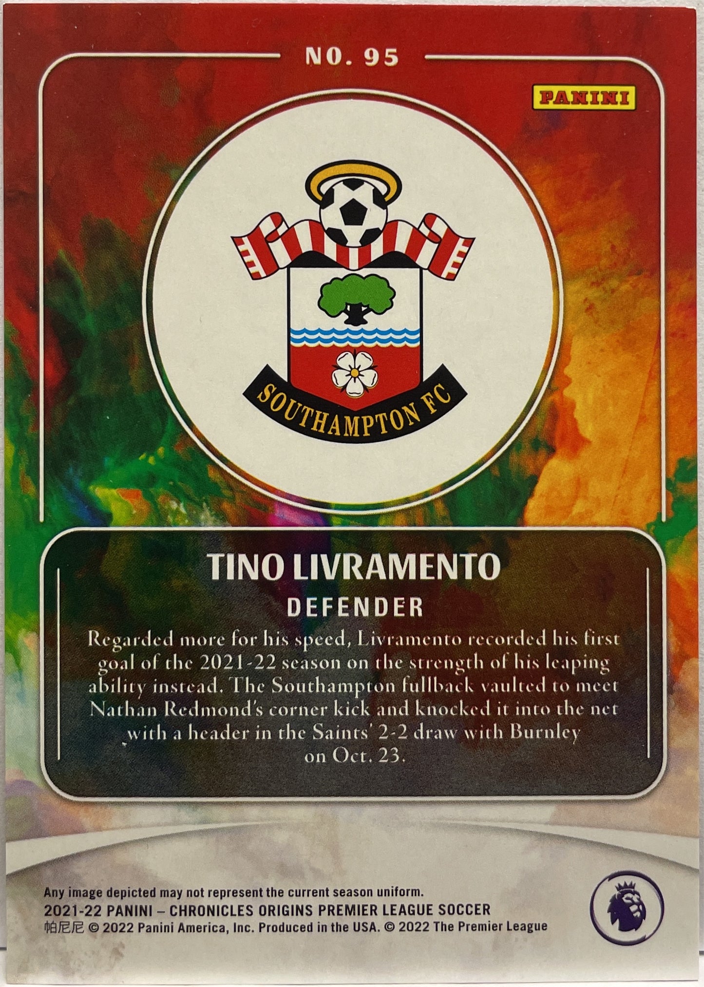 Tino Livramento 67/99 Rookie Origins Chronicles Premier League 2021/22