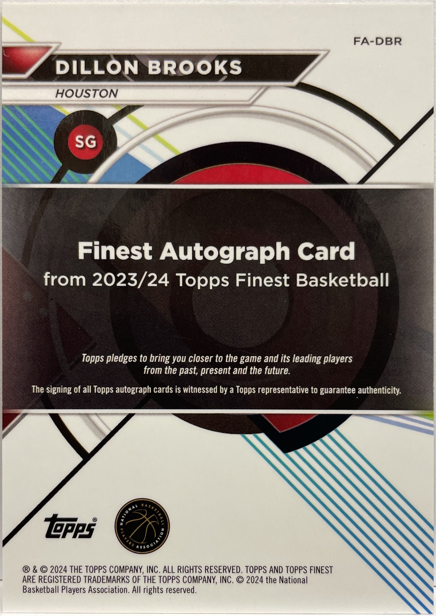 Dillon Brooks 17/50 Autograph Gold Topps Finest NBA Basketball 2023/24