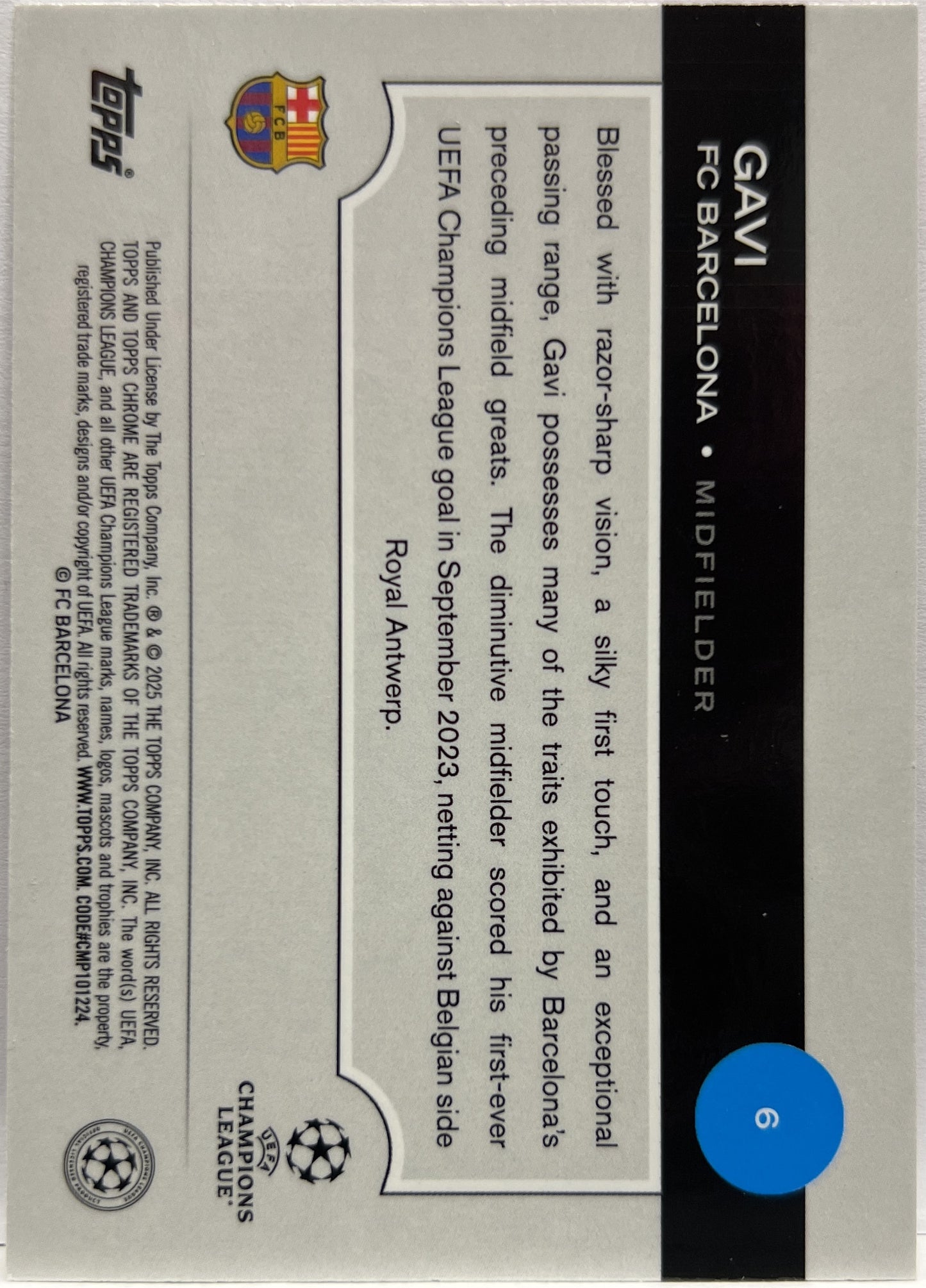 Gavi 143/175 Neon Pink RayWave Topps Chrome UCC 2024/25